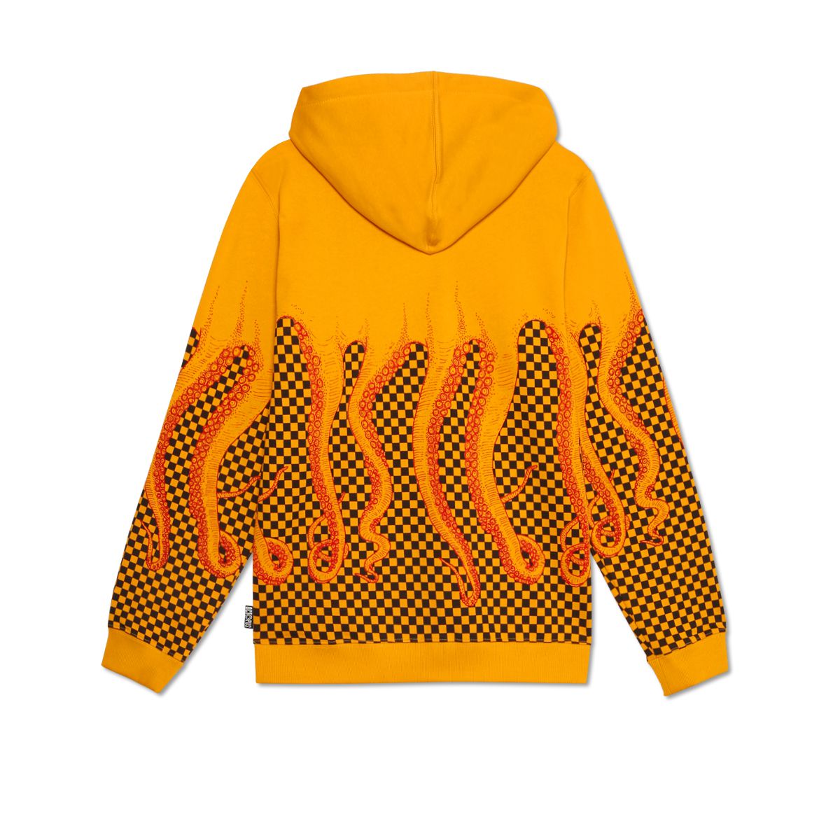 OCTOPUS CHECKERED HOODIE YELLOW BLACK