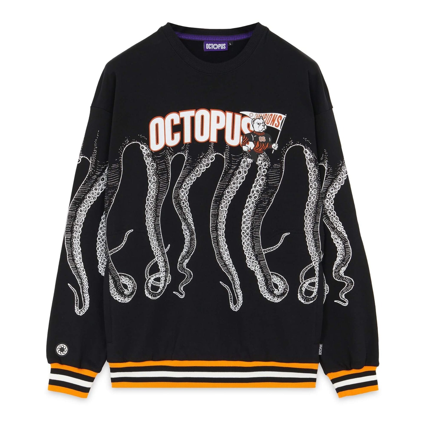 ATHLETIC CREWNECK BLACK OCTOPUS €46.0