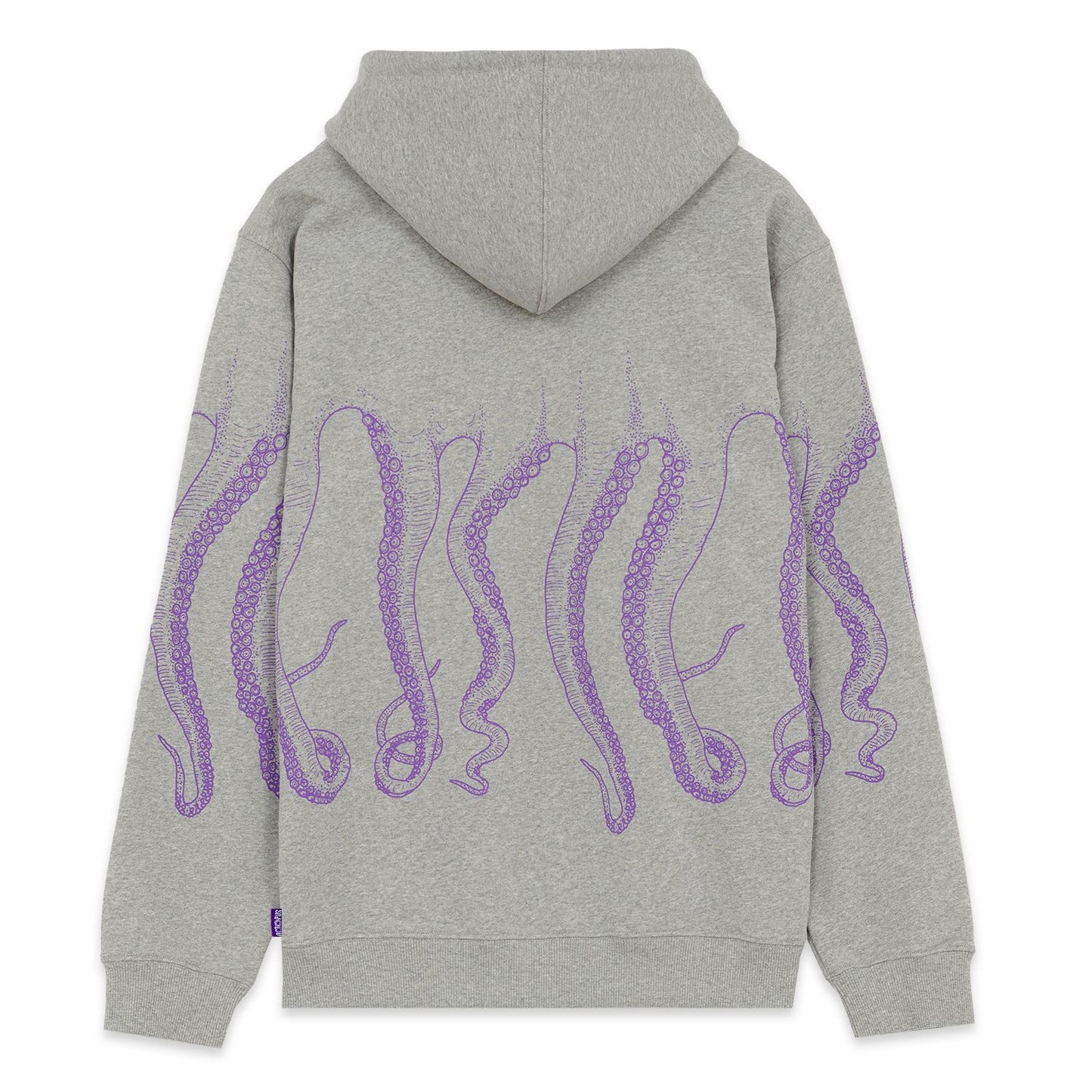 OCTOPUS OUTLINE HOODIE PURPLE LIGHT GREY