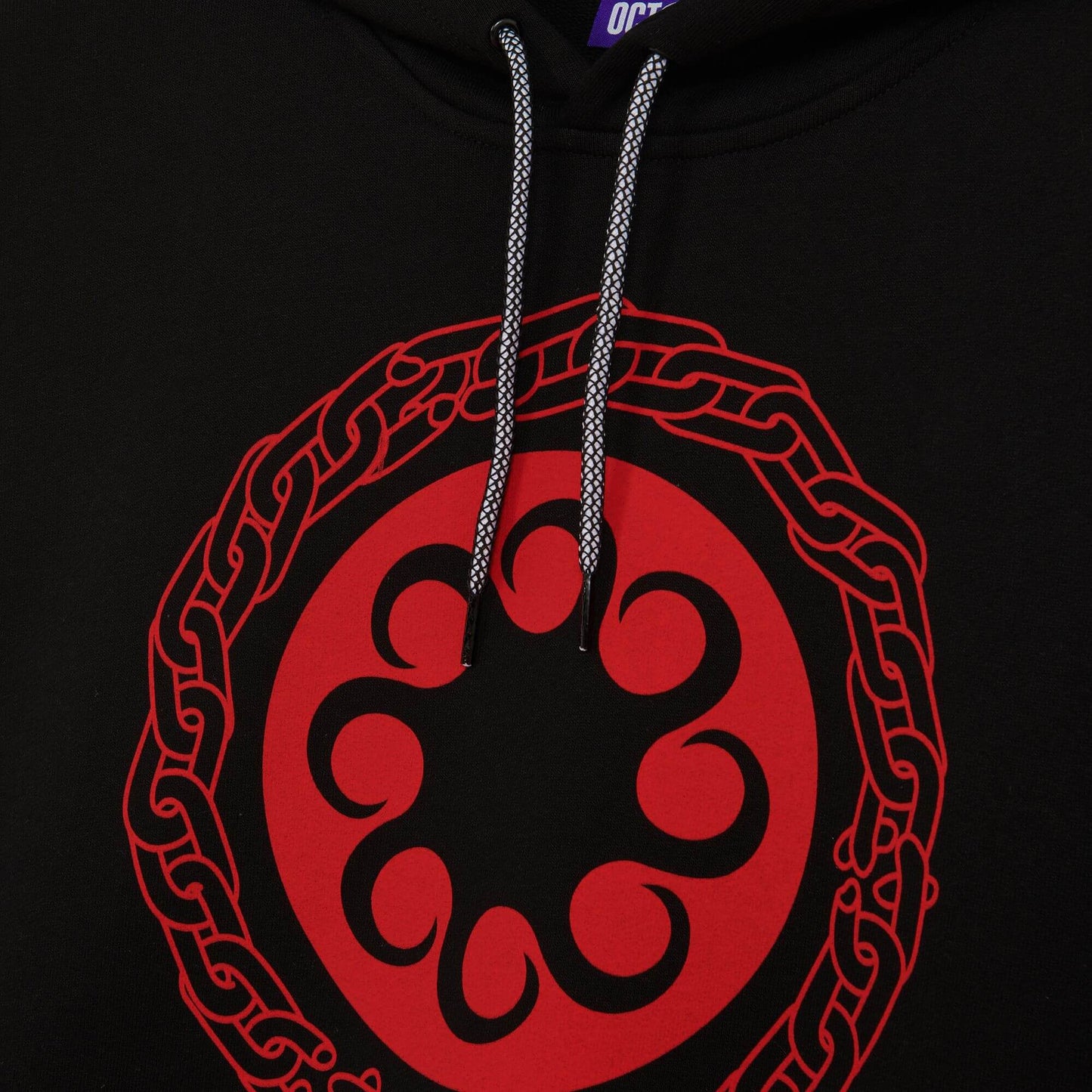 CHAIN LOGO HOODIE BLACK OCTOPUS €105.0