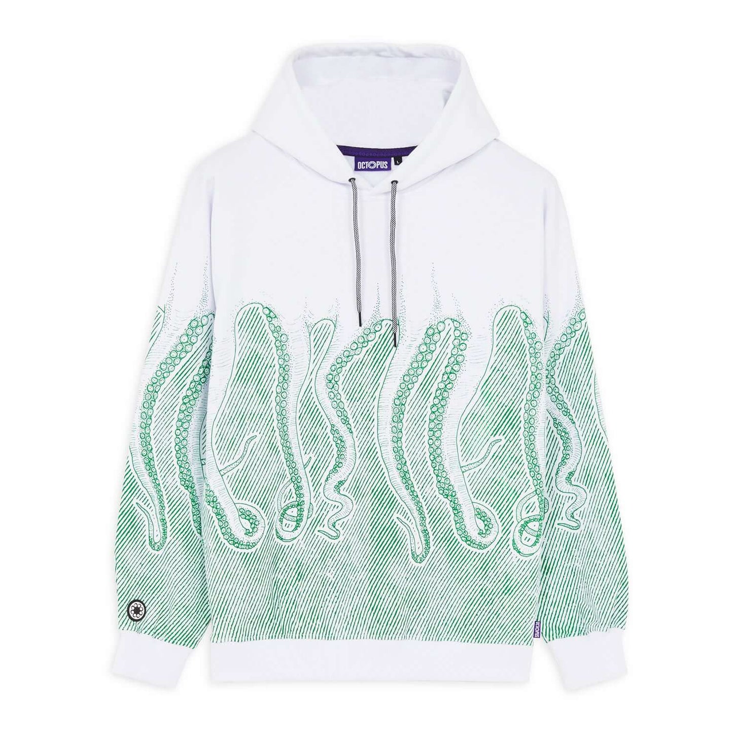 OCTOPUS UNIVERSITY HOODIE GREEN WHITE OCTOPUS €125.0