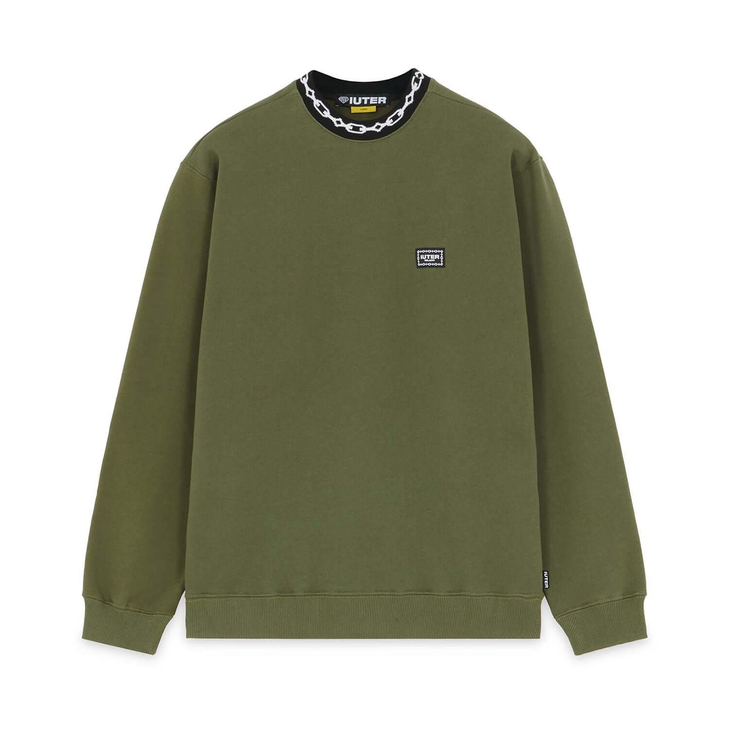 CHAIN COLLAR CREWNECK ARMY IUTER €89.0