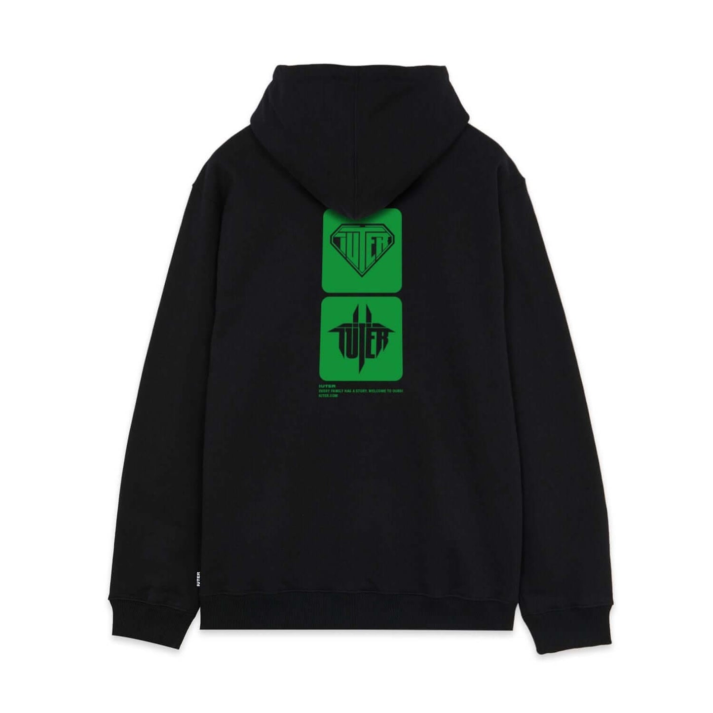 TAB HOODIE BLACK IUTER €95.0
