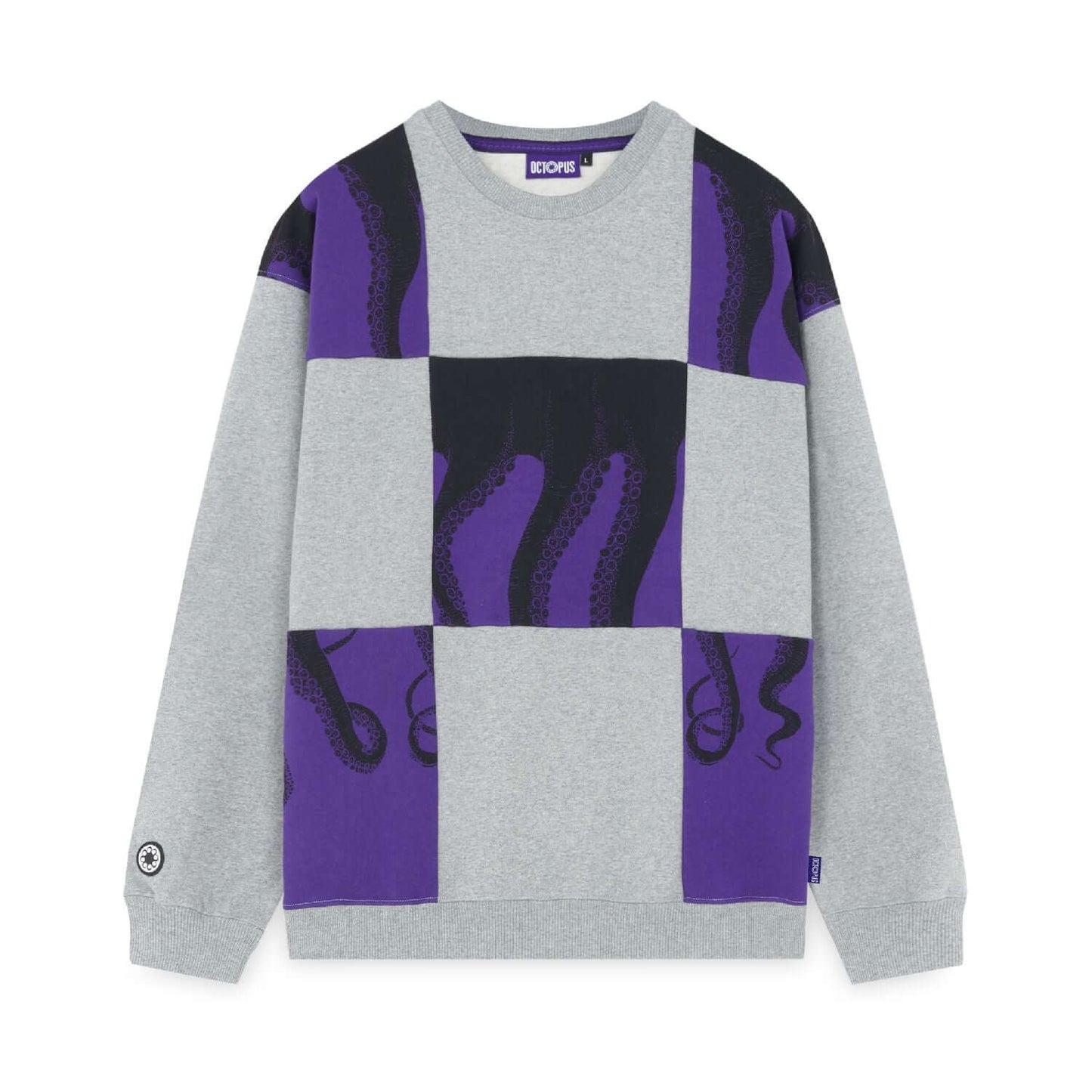 TENTACLE CHESS CREWNECK LIGHT GREY OCTOPUS €38.0