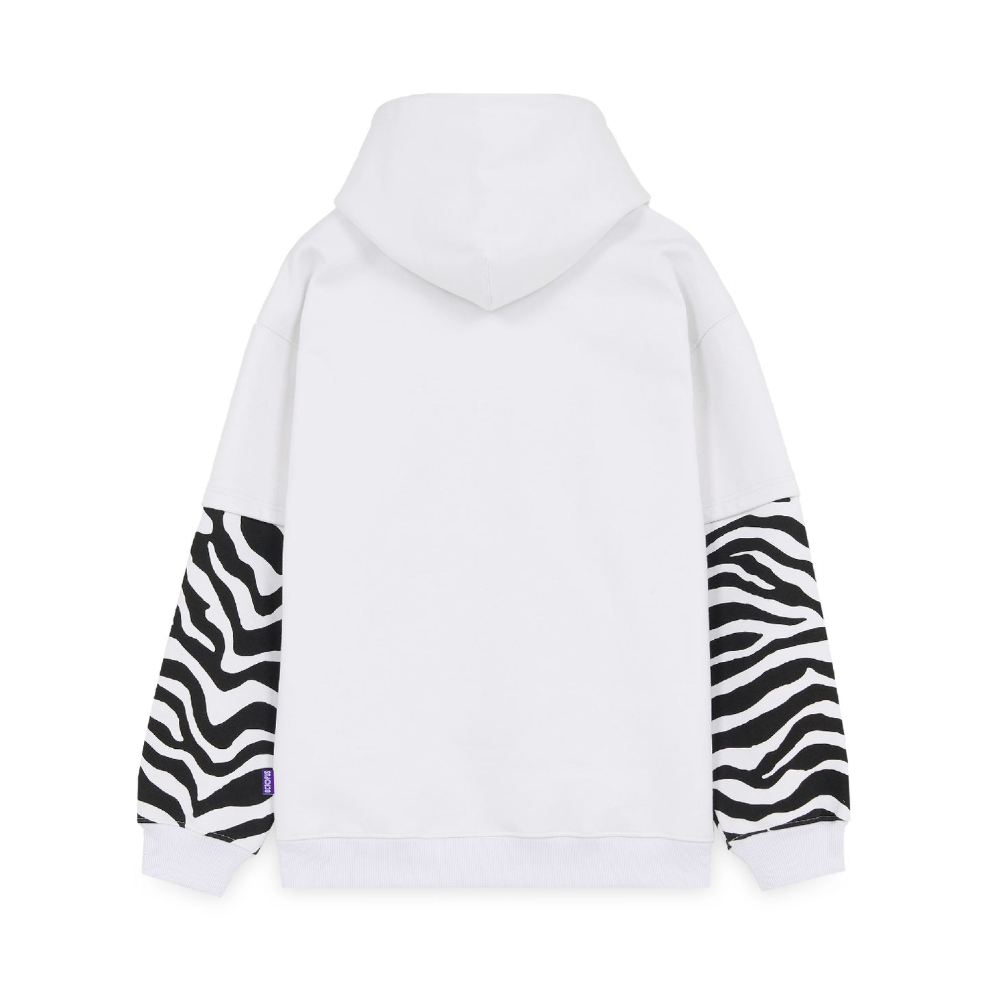 ZEBRA IDOL OVER HOODIE BY DE LONGIS WHITE