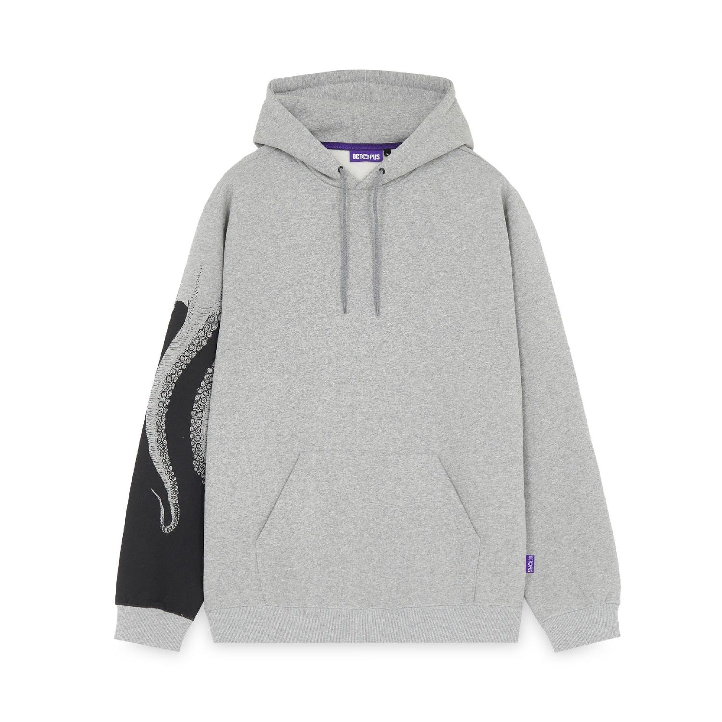 OCTOPUS SIDE HOODIE LIGHT GREY