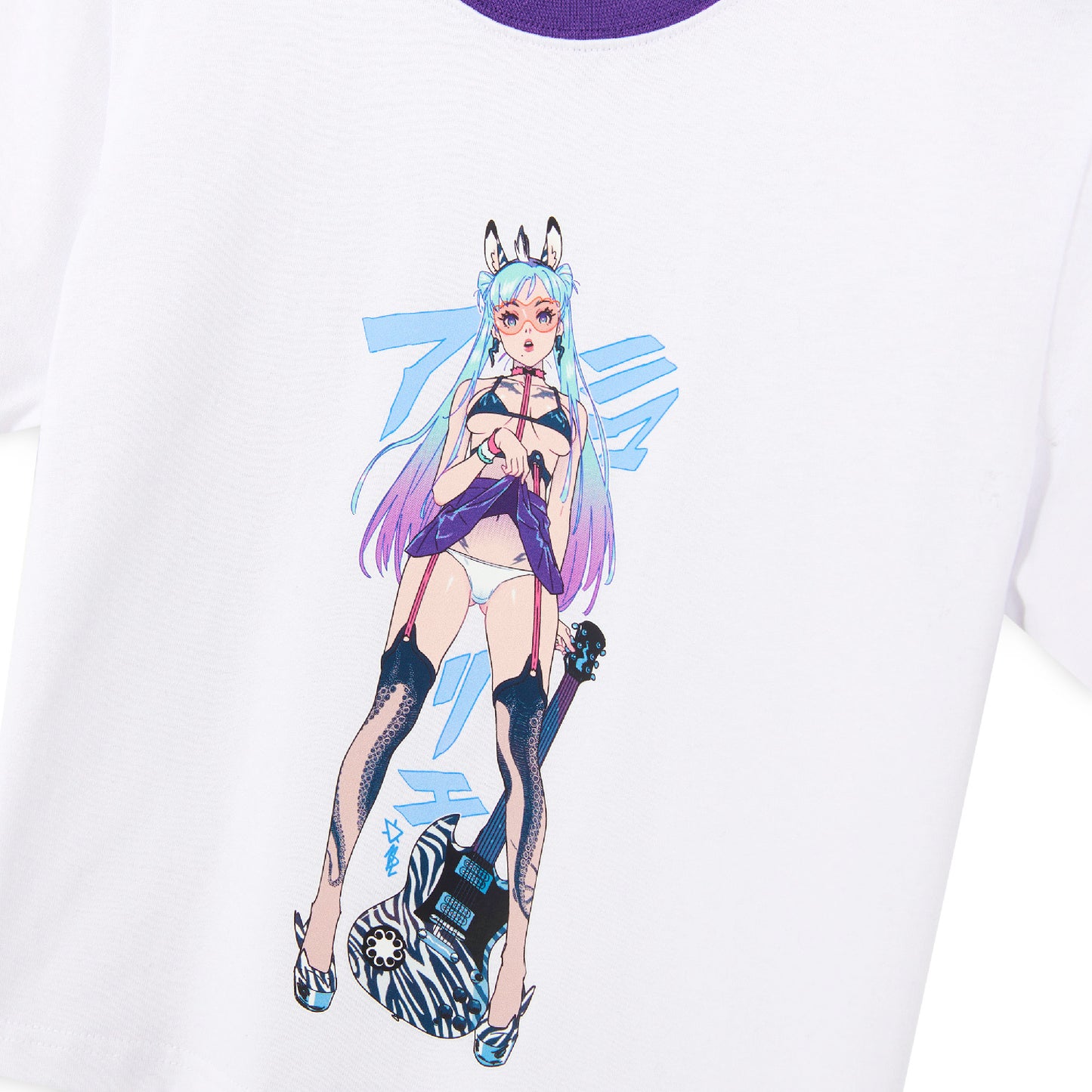 ZEBRA IDOL CROP TEE BY DE LONGIS WHITE OCTOPUS €18.0