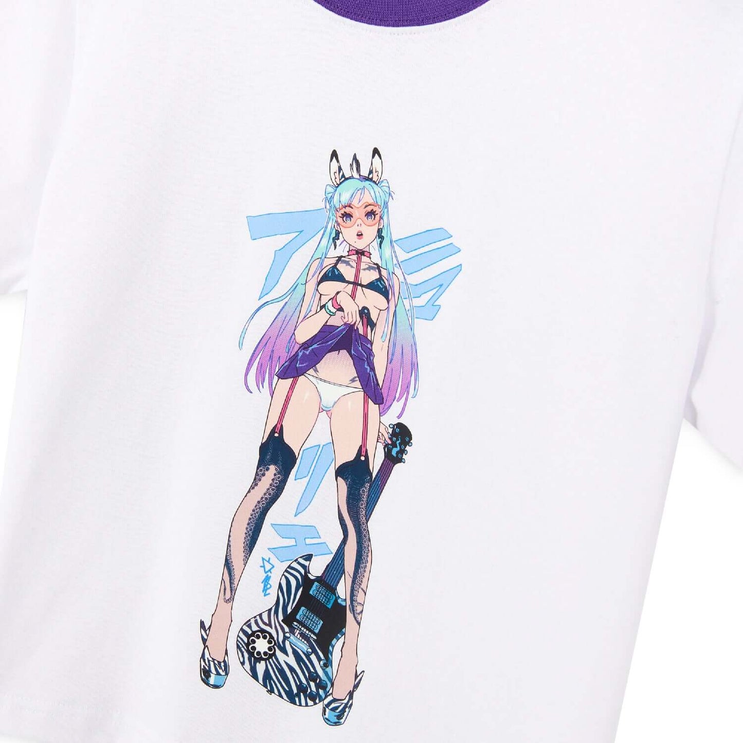 ZEBRA IDOL CROP TEE BY DE LONGIS WHITE OCTOPUS €18.0