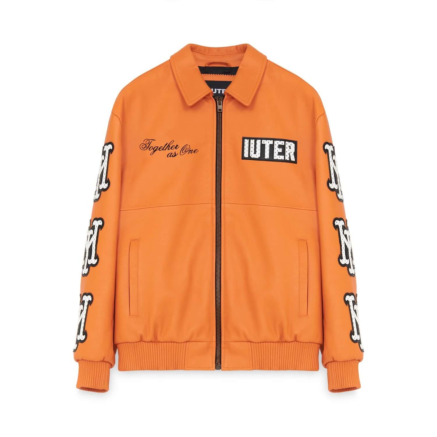 TOGETHER LEATHER JACKET ORANGE IUTER €500.0