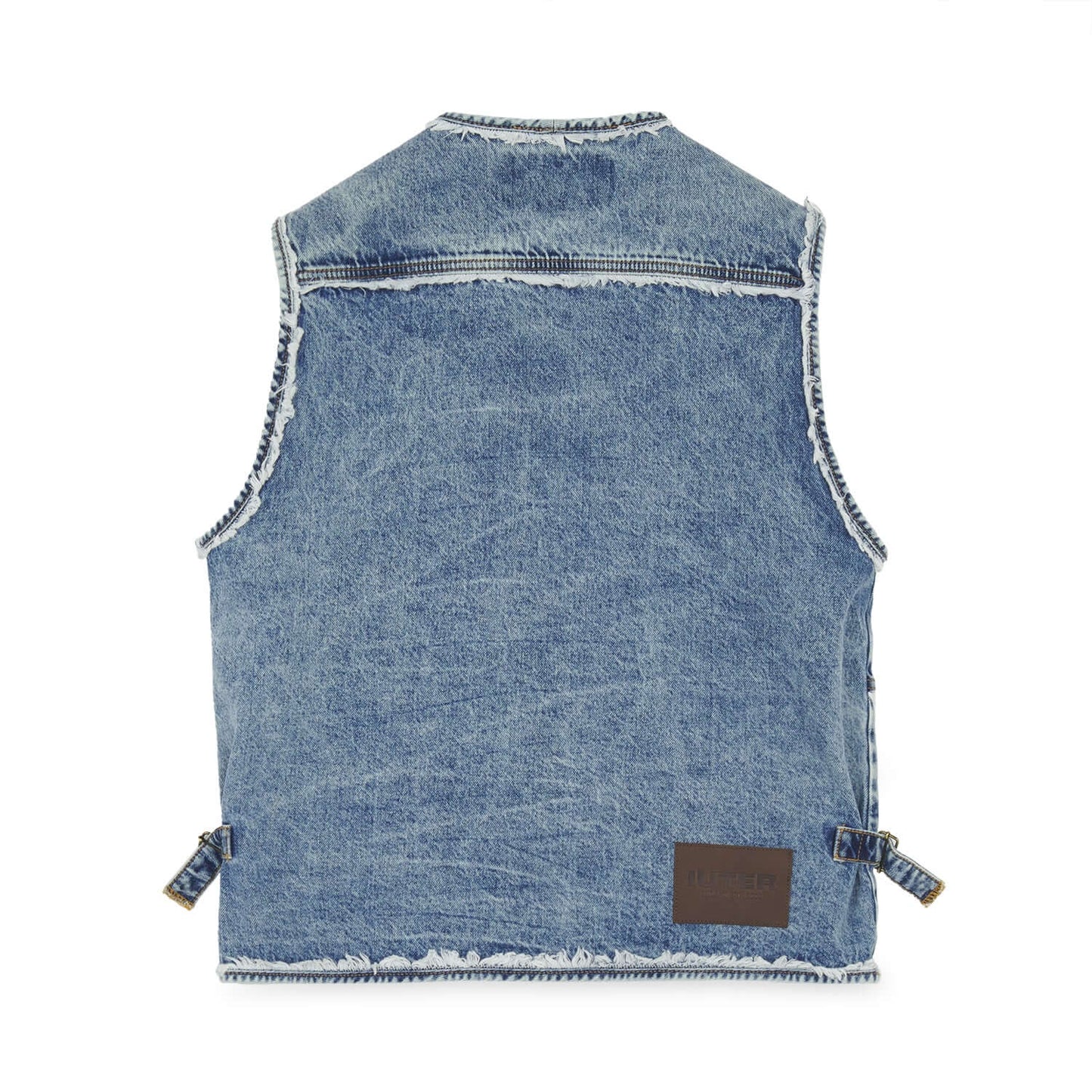 FRINGES UTILITY DENIM VEST BLUE IUTER €100.0