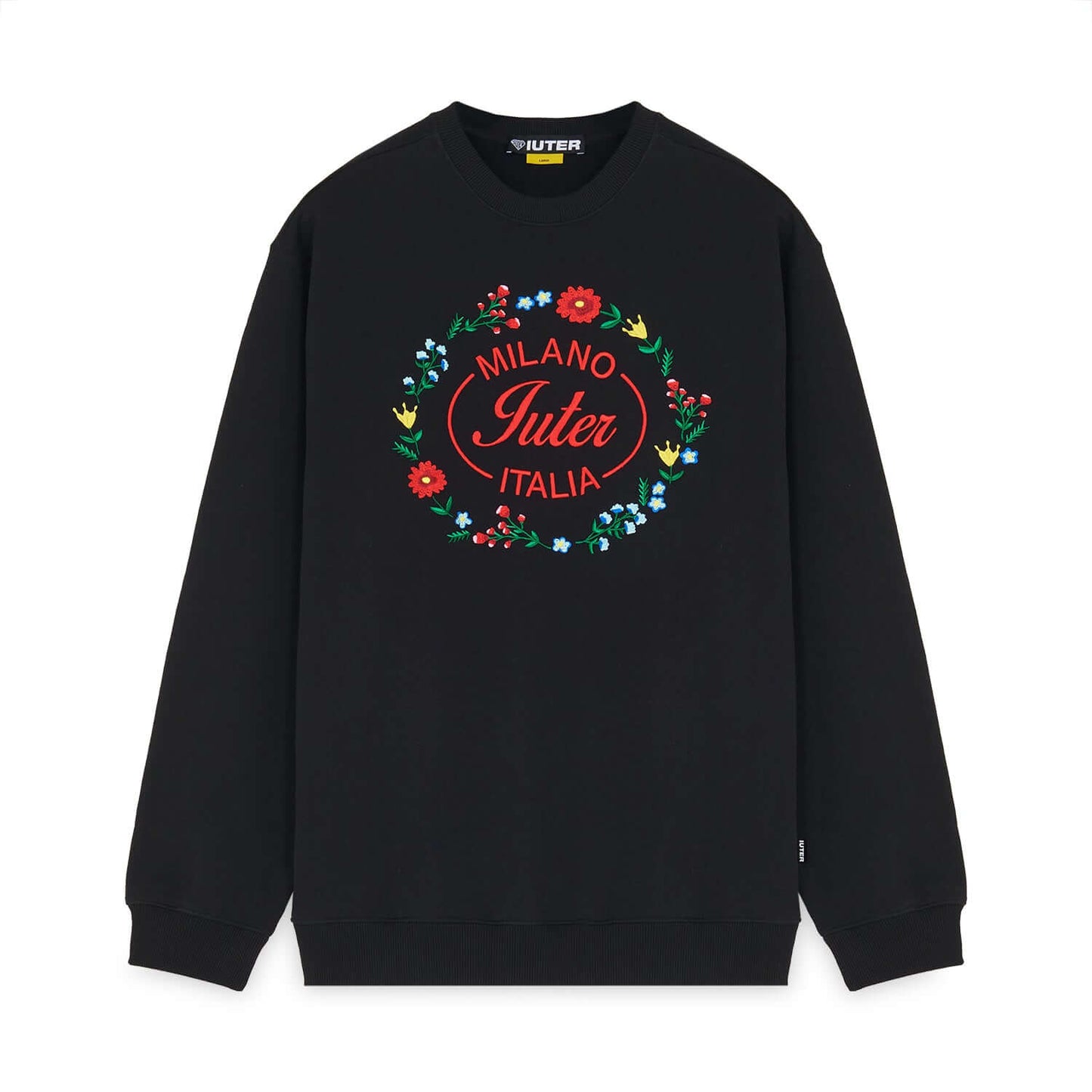 MILANO FLOWERS CREWNECK BLACK IUTER €48.0
