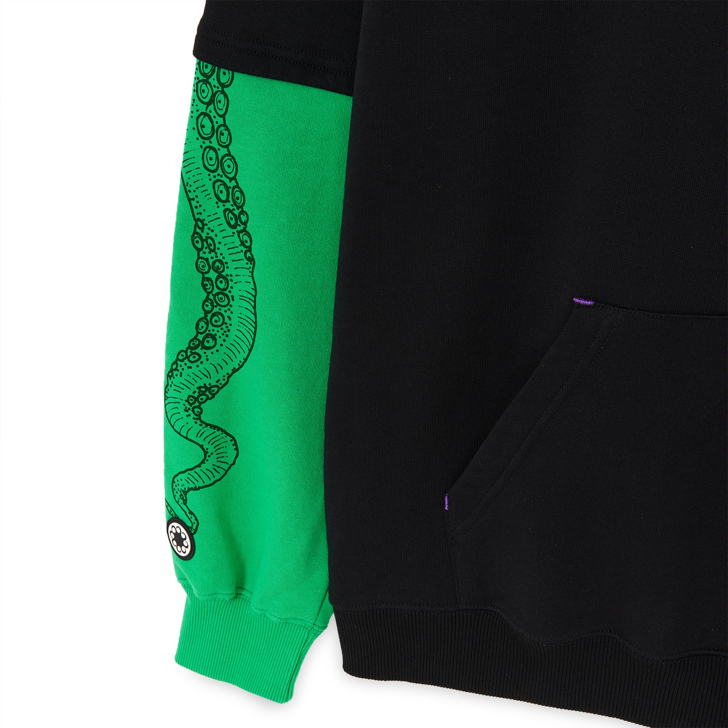 LOGO OVERHOODIE GREEN BLACK OCTOPUS €80.0