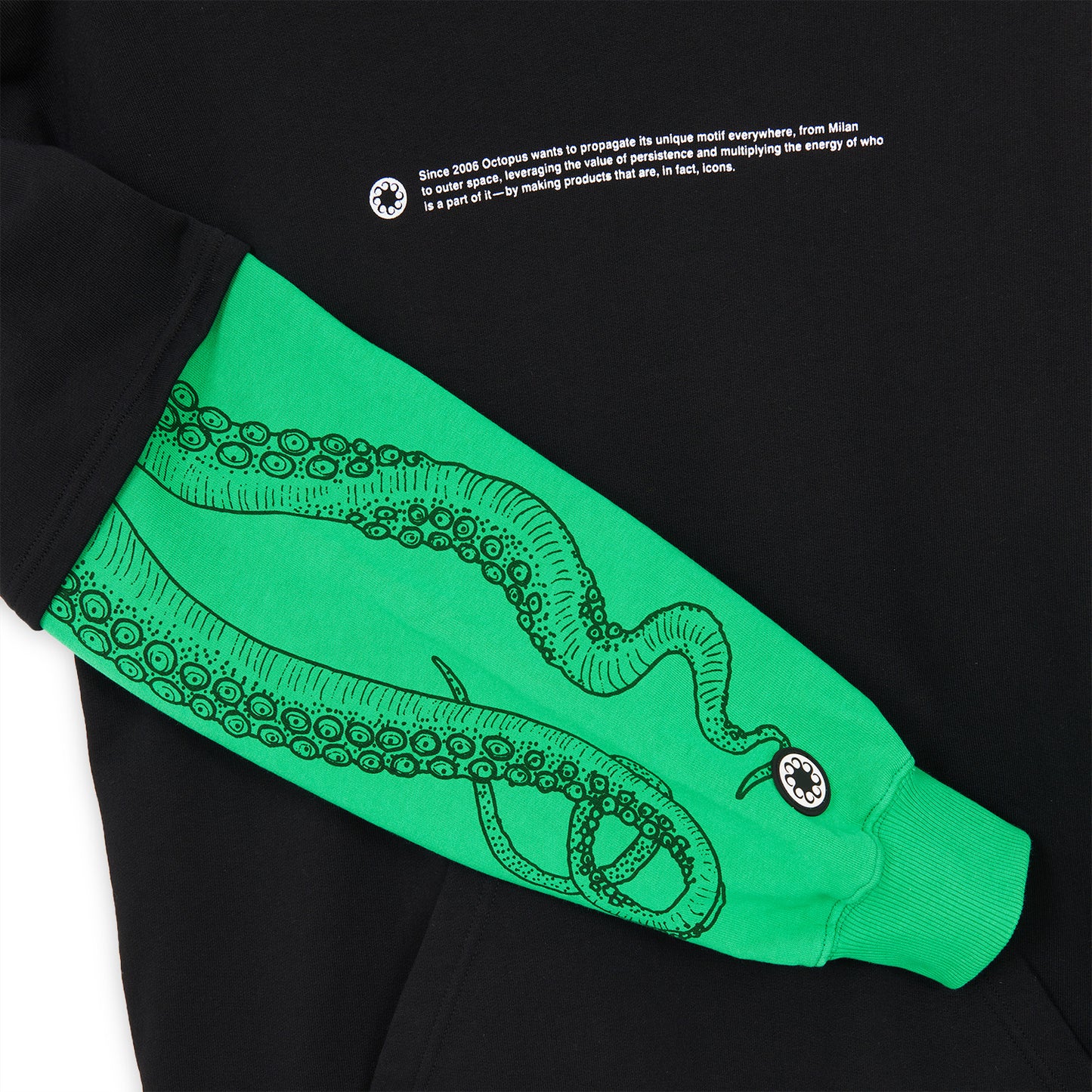 LOGO OVERHOODIE GREEN BLACK OCTOPUS €80.0
