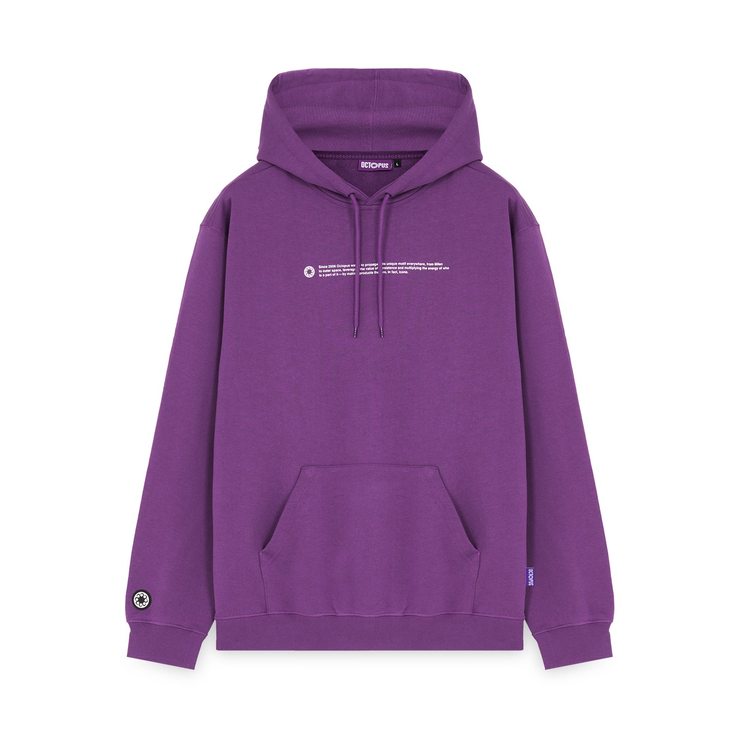 OUTLINE LOGO HOODIE PURPLE OCTOPUS €50.0