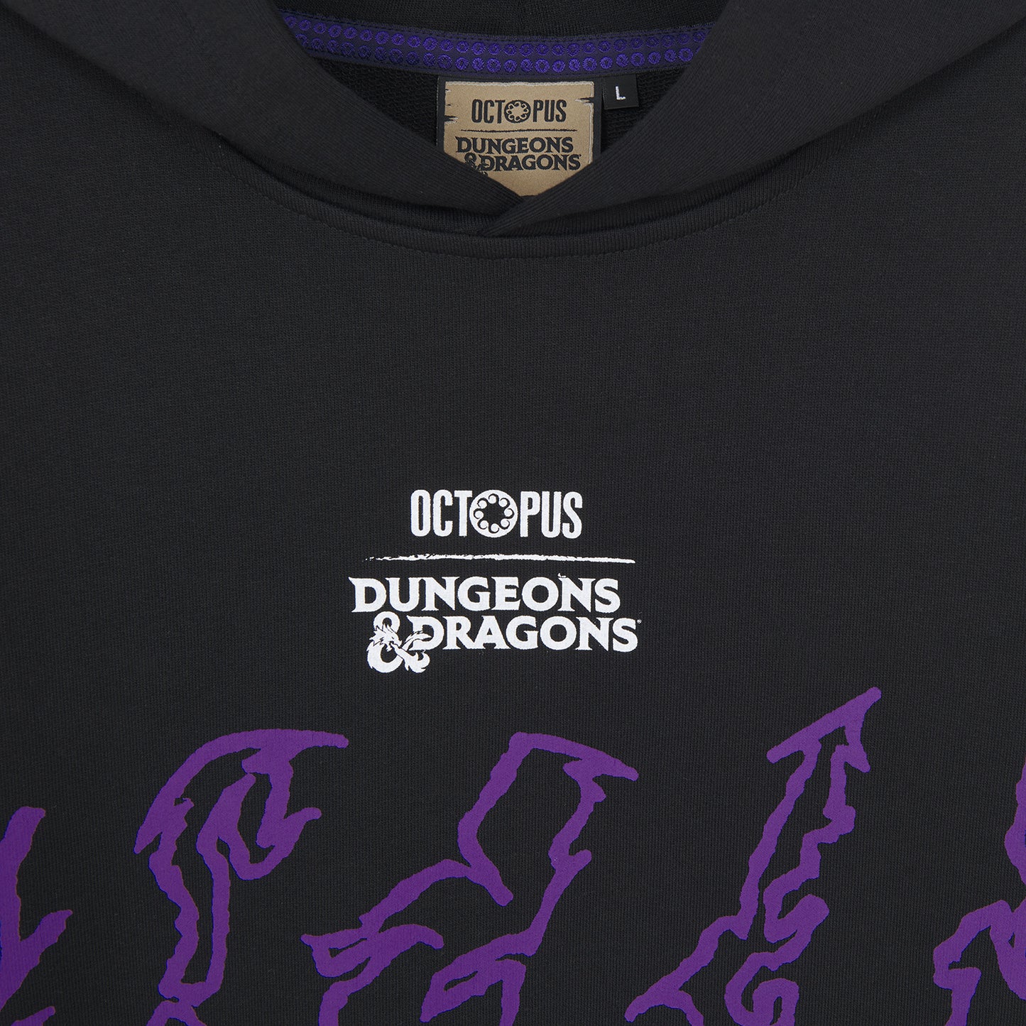 OCTOPUS DUNGEONS & DRAGONS LICH KING HOODIE PURPLE BLACK