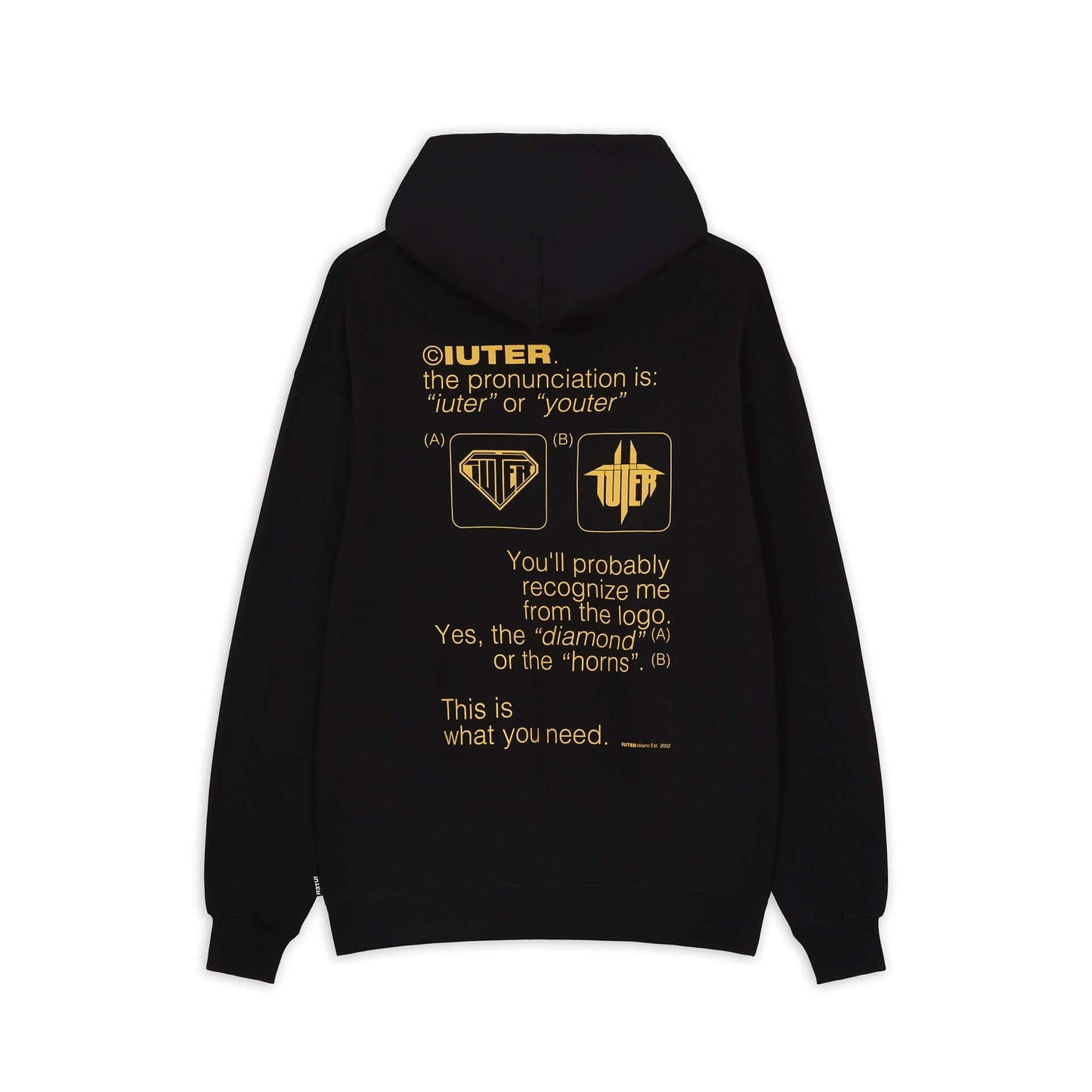 SENSE HOODIE BLACK IUTER €38.0