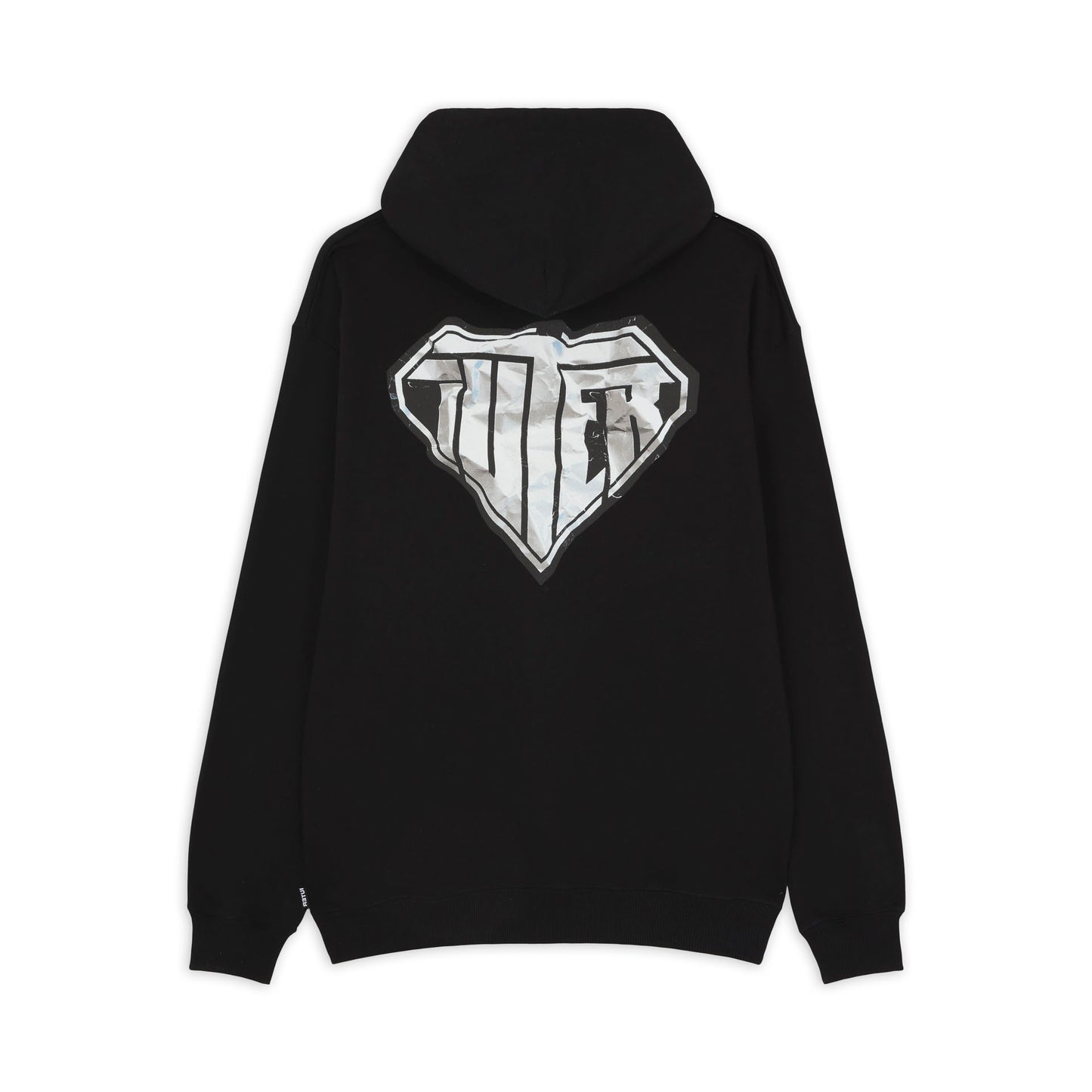 CRUMPLE LOGO HOODIE BLACK