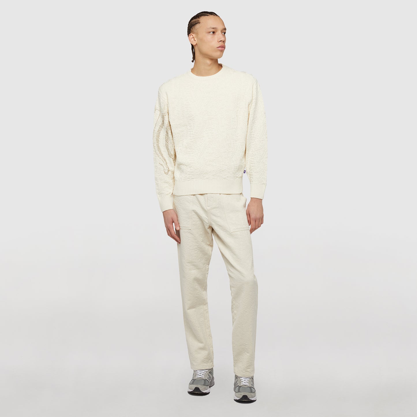 OCTOPUS RAY 3D JUMPER DUSTYWHITE