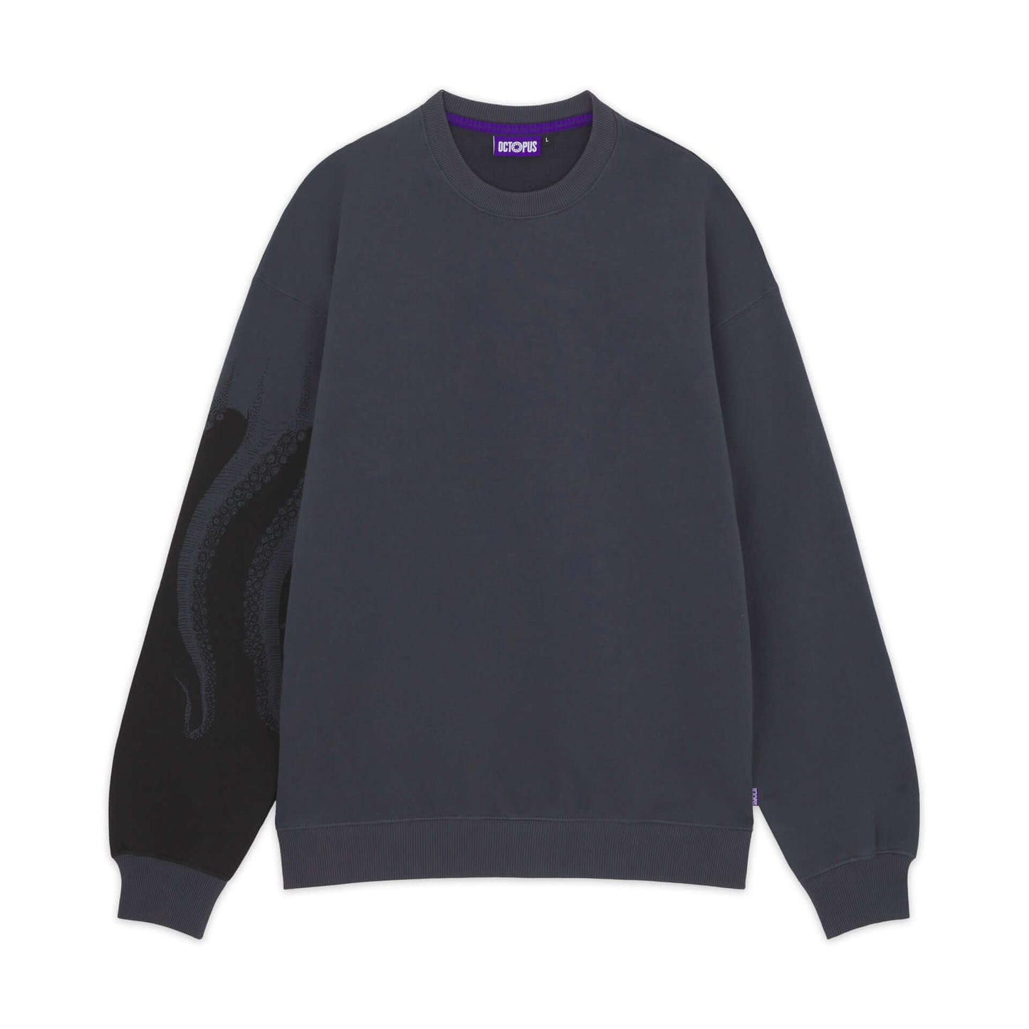OCTOPUS SIDE CREWNECK ASPHALT OCTOPUS €36.0