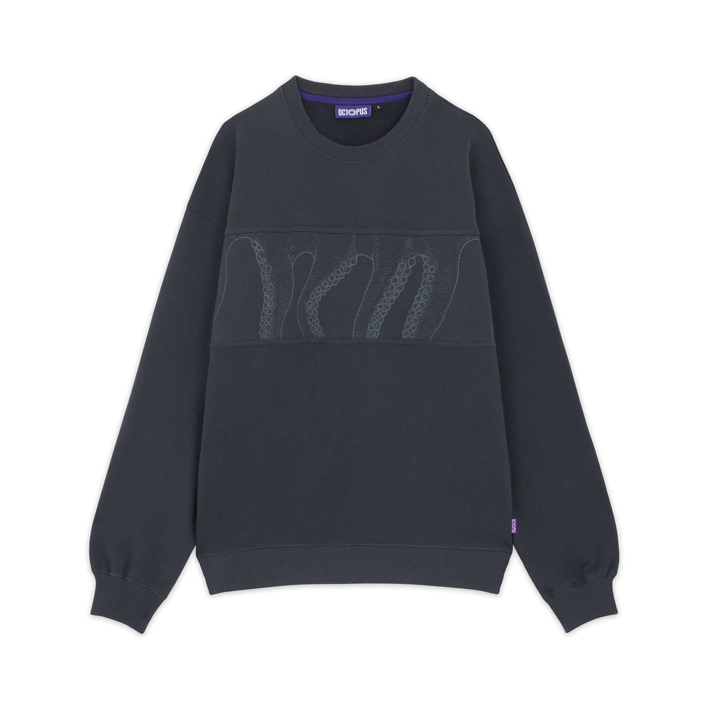 OUTLINE BAND CREWNECK ASPHALT OCTOPUS €40.0
