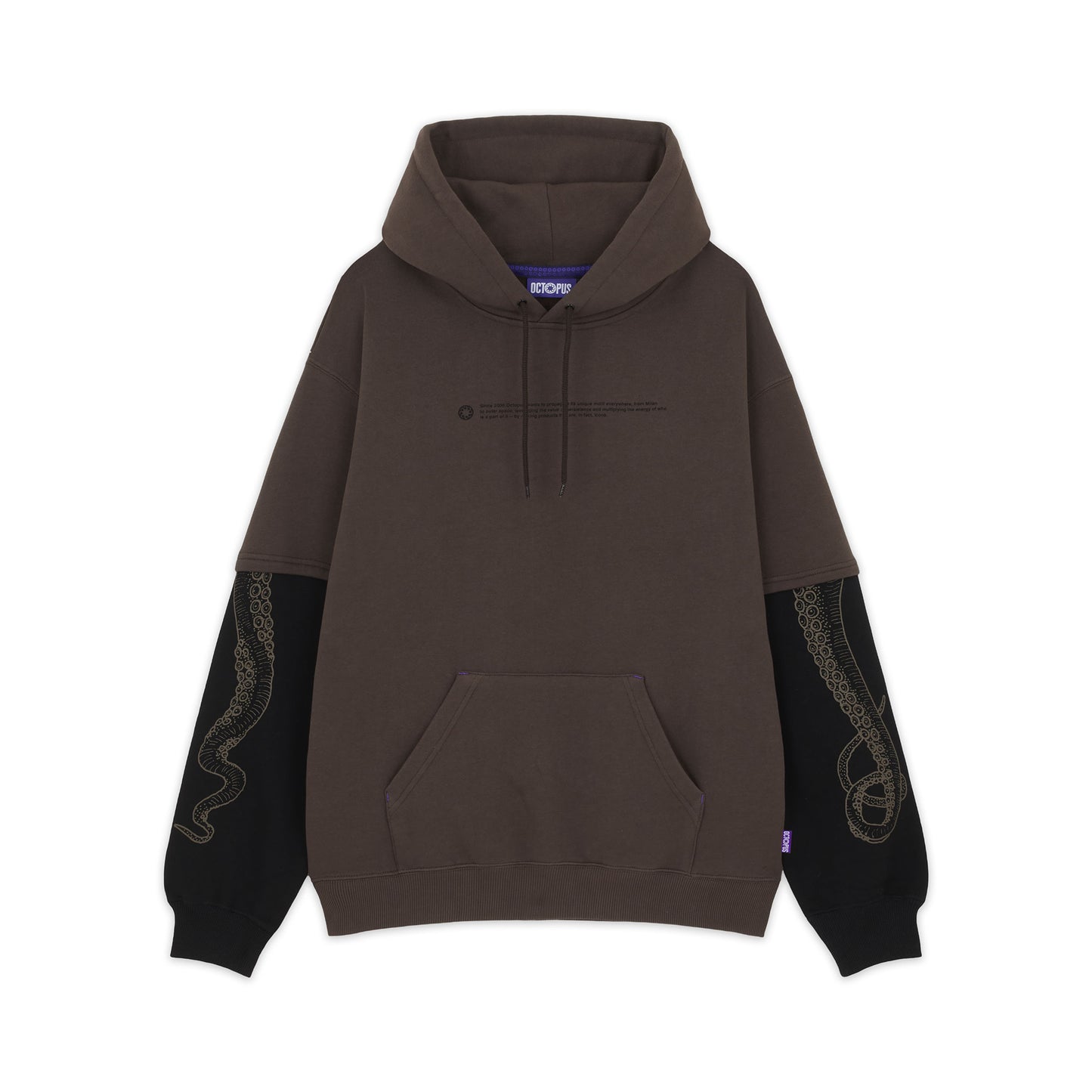LOGO OVERHOODIE BROWN
