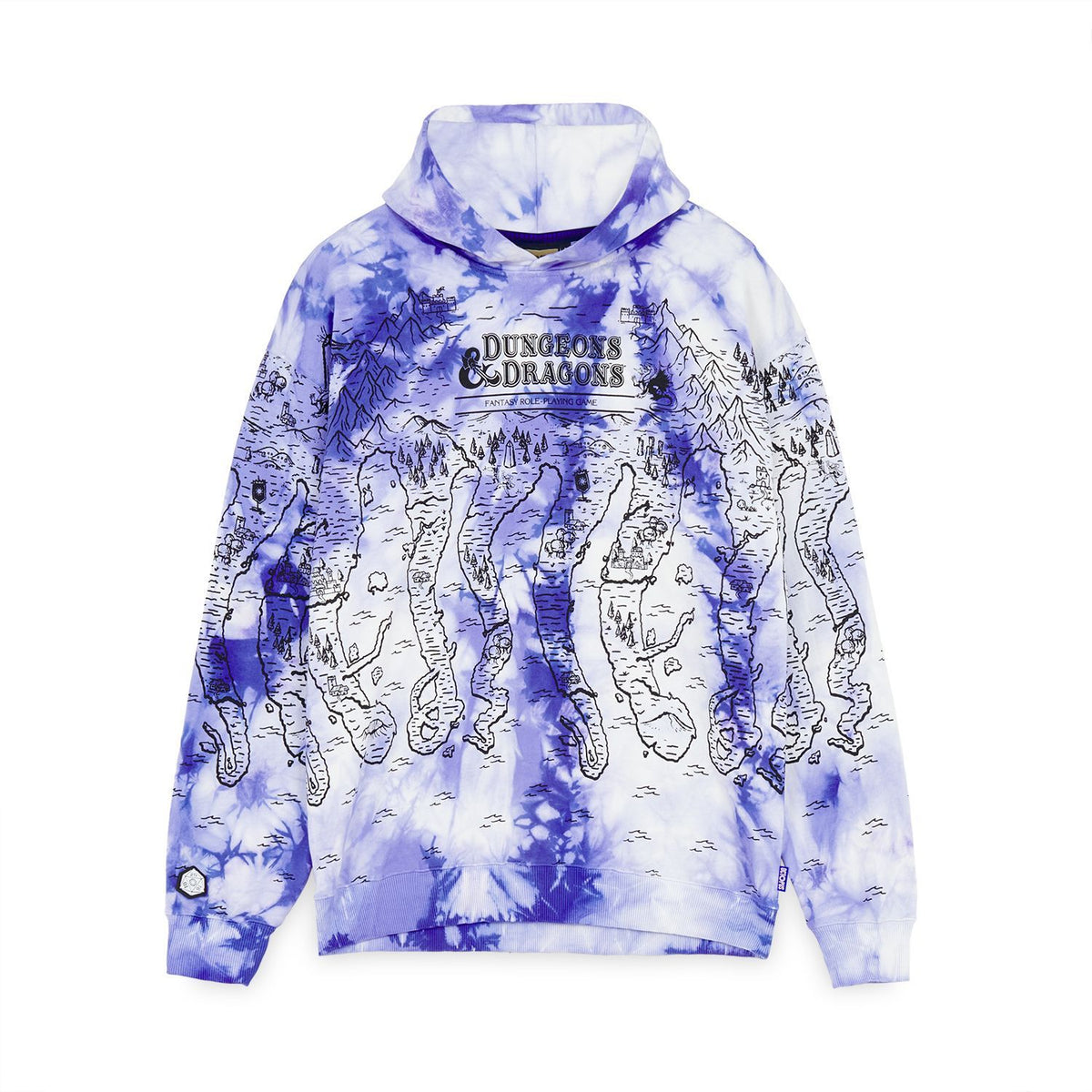D&D Map Marble Hoodie Marble Purple