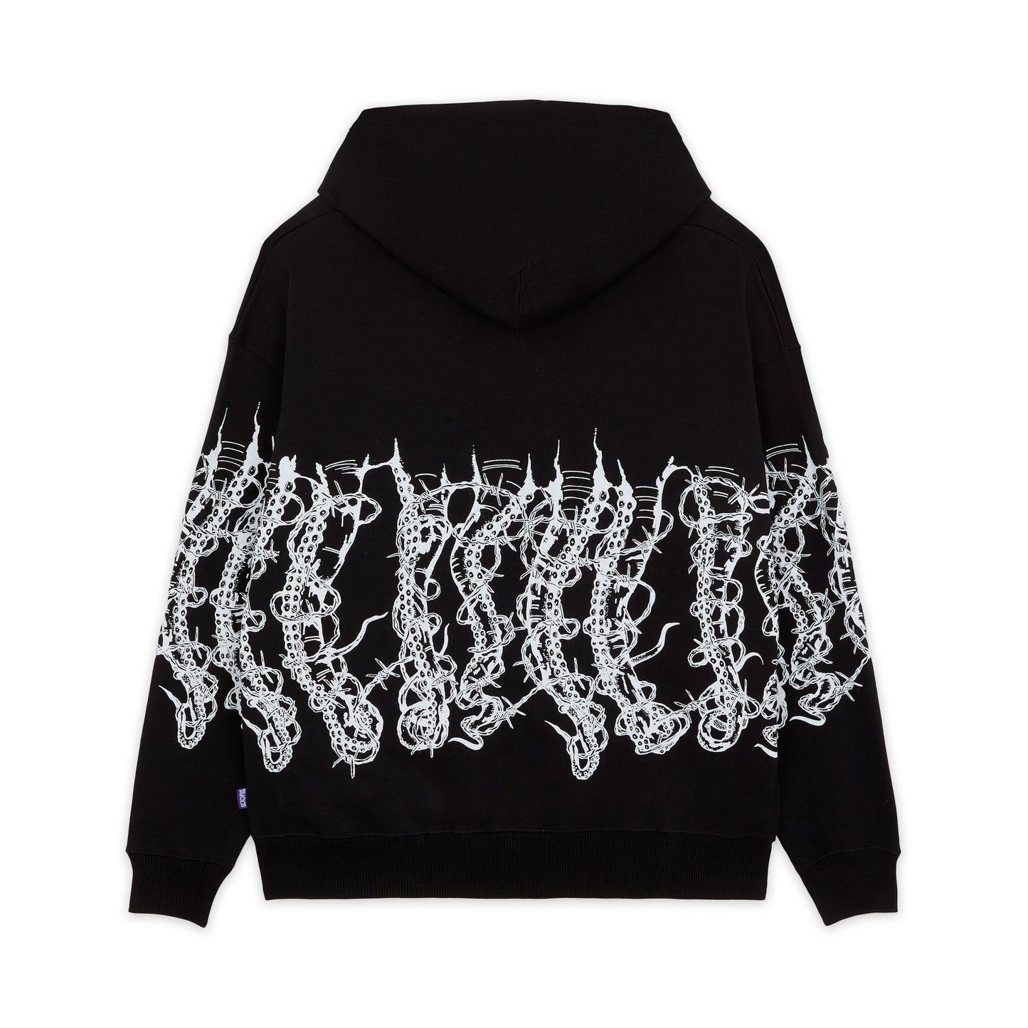 OCTOPUS BY GIORGIO DI SALVO BARBED WIRE HOODIE BLACK