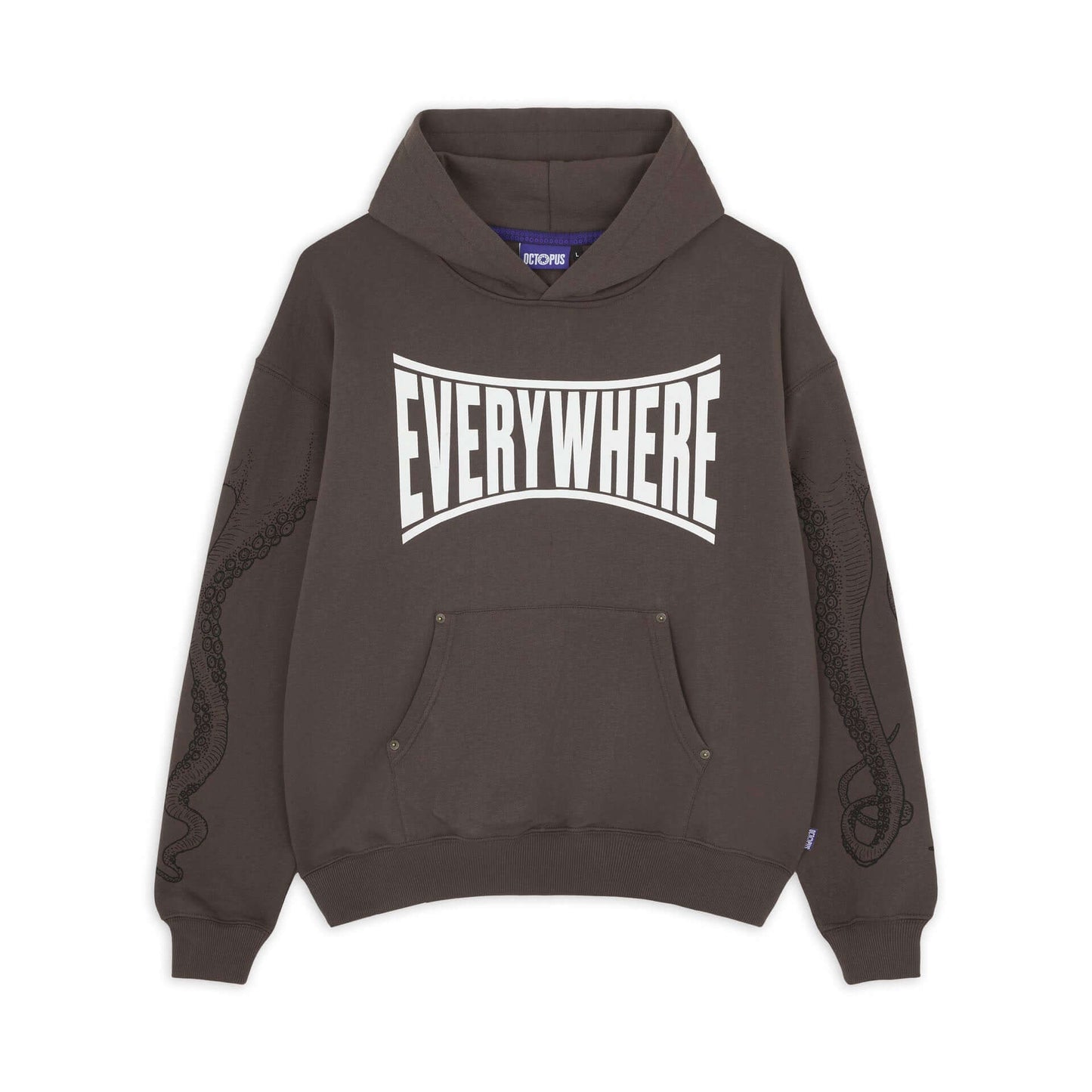 EVERYWHERE HOODIE BROWN OCTOPUS €44.0