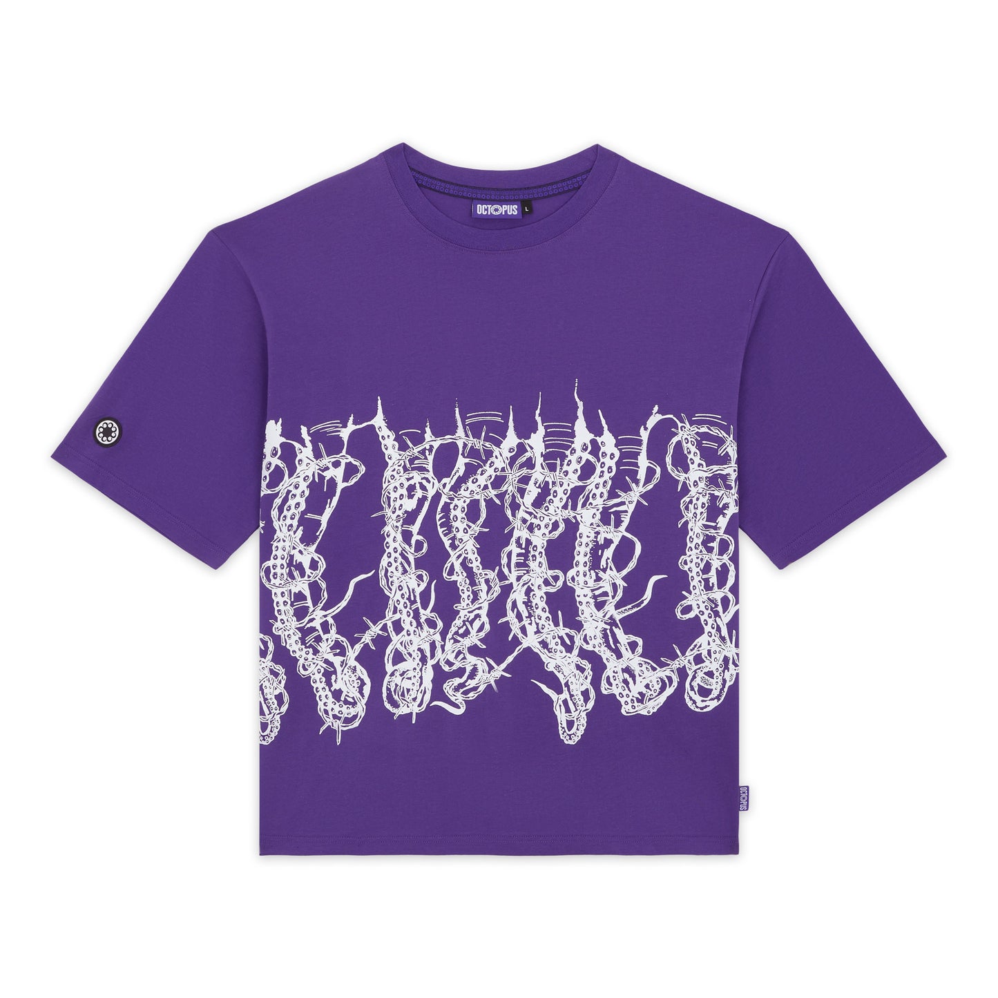 OCTOPUS BY GIORGIO DI SALVO BARBED WIRE TEE PURPLE