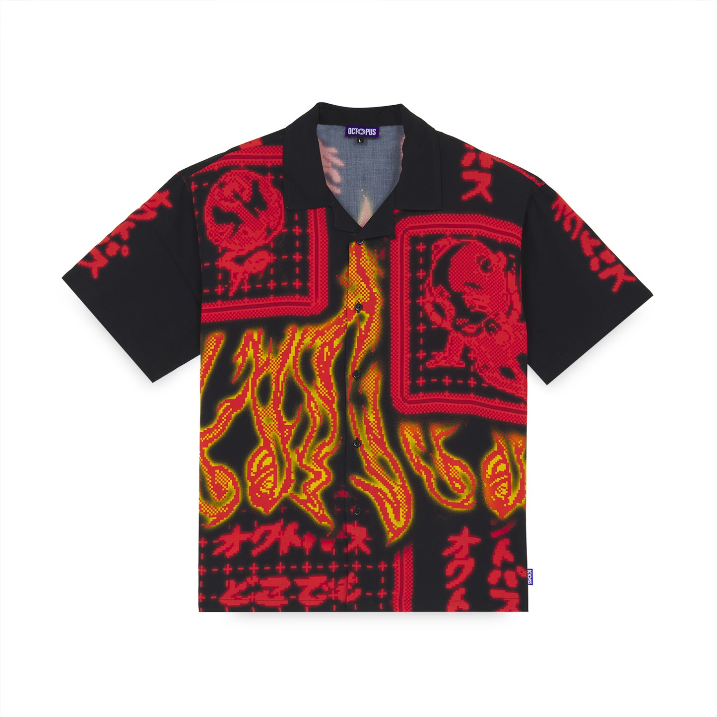 SUMMER IN HELL SS CUBAN SHIRT BY PLAGUE LABS BLACK