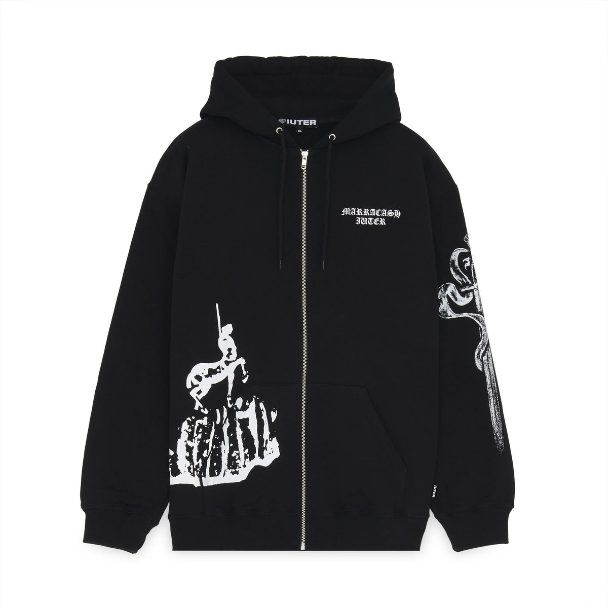 IUTER MARRACASH - CENTAUR ZIP HOODIE BLACK