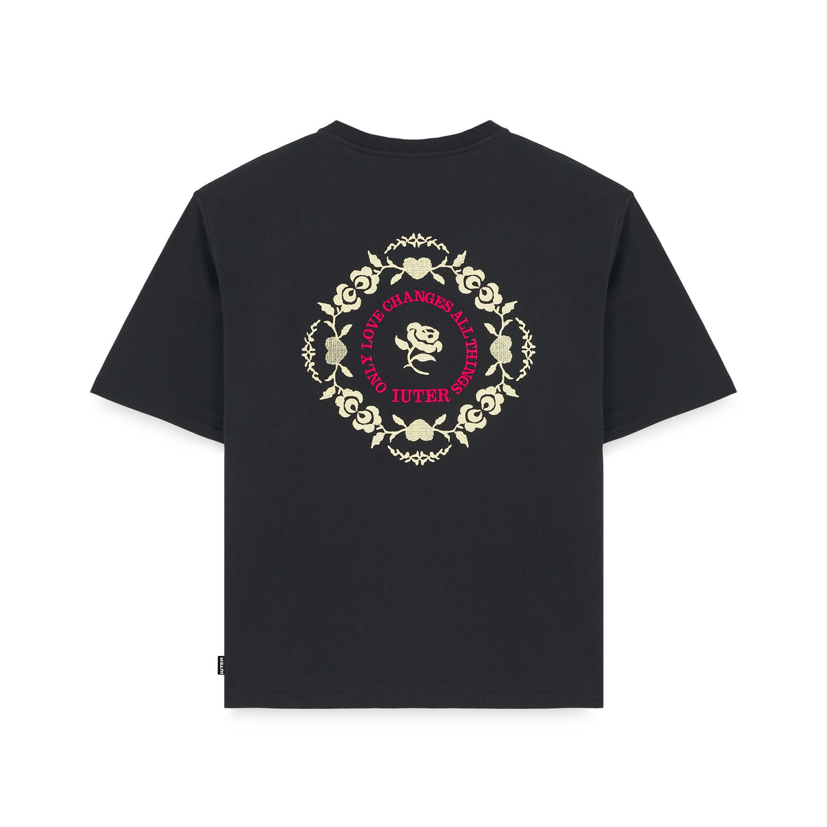 FLORAL POCKET TEE BLACK