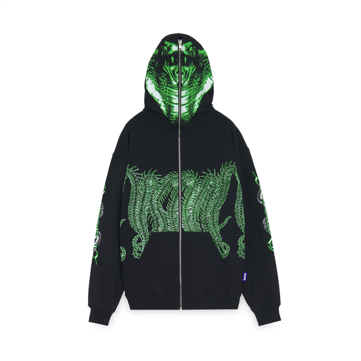 YEAR OF THE SNAKE OCTOPUS FULL ZIP HOODIE BLACK