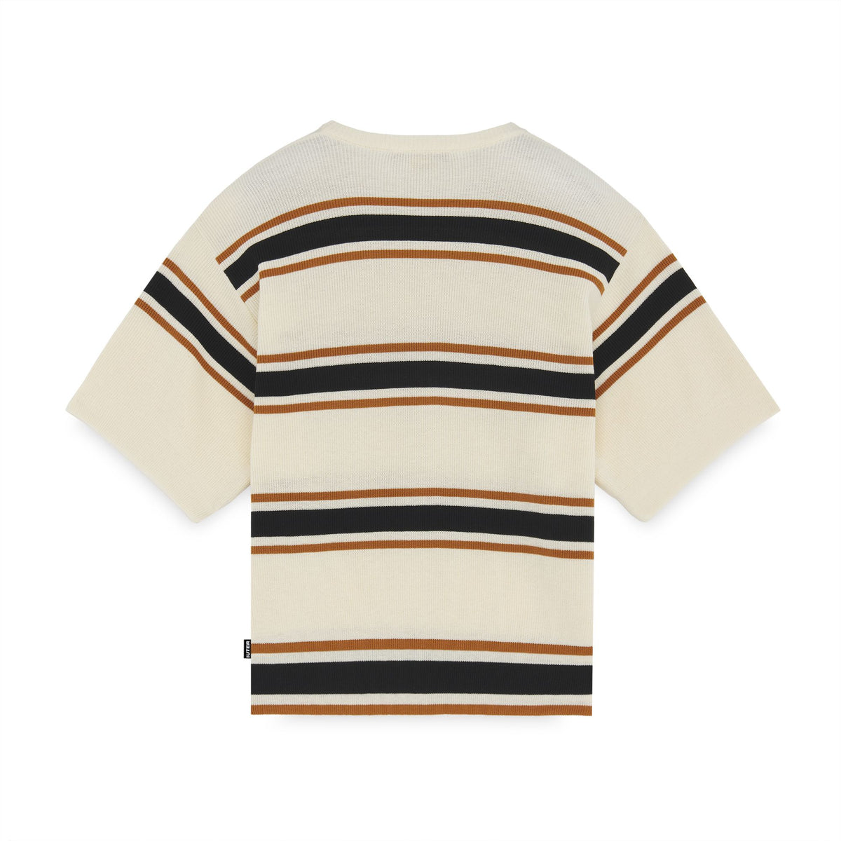 HARMONY STRIPED KNIT OVER TEE IVORY