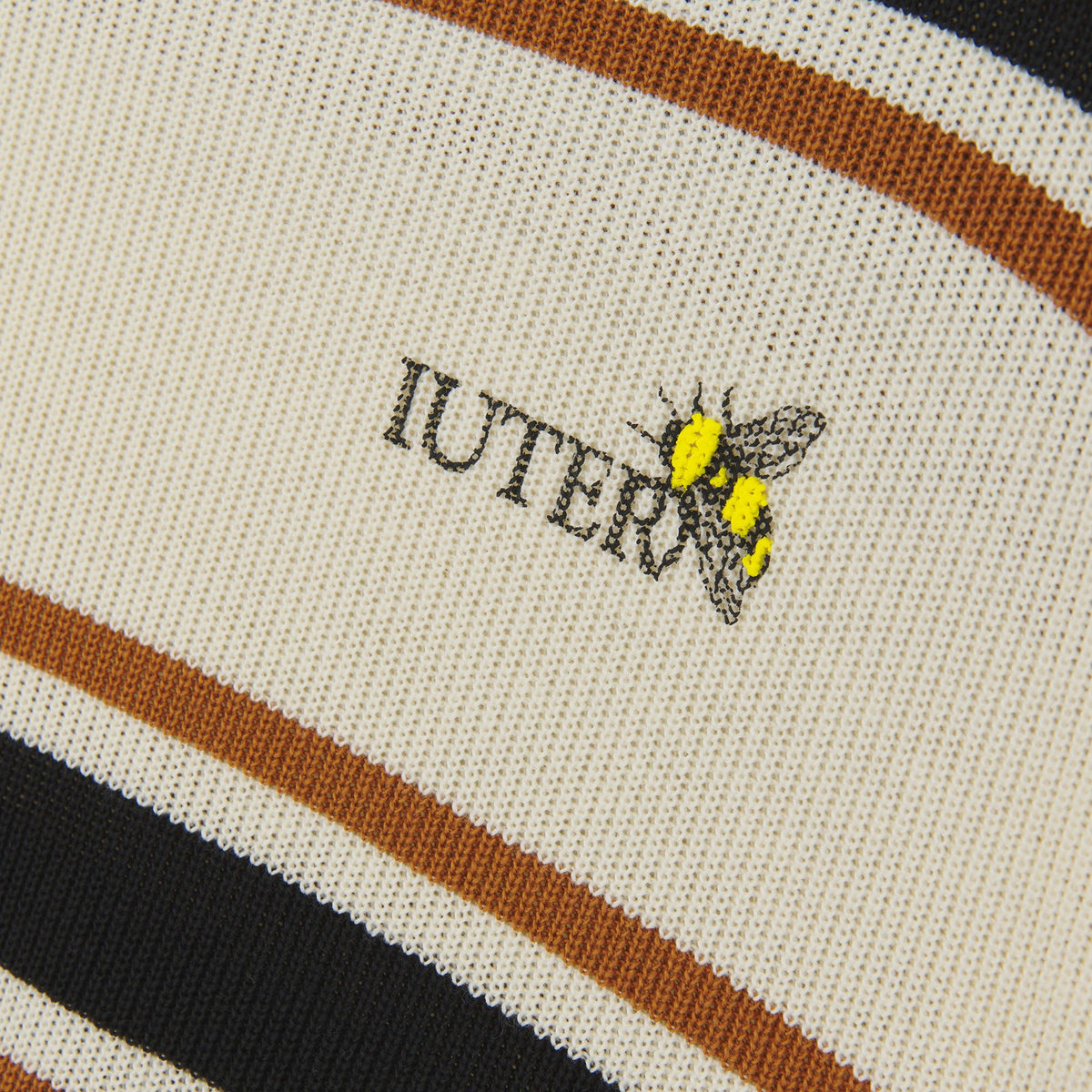 HARMONY STRIPED KNIT OVER TEE IVORY