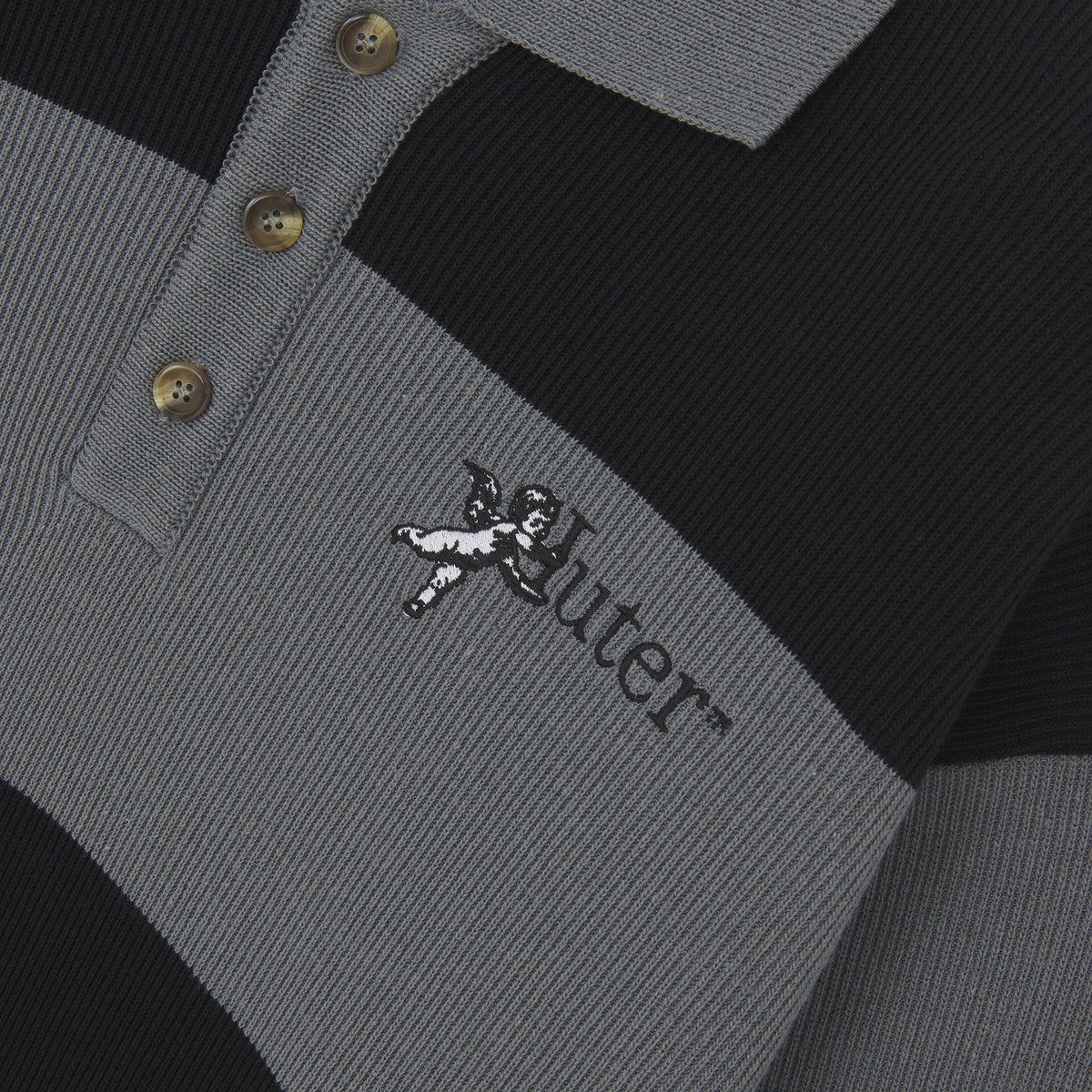 SOULS KNIT POLO BLACK