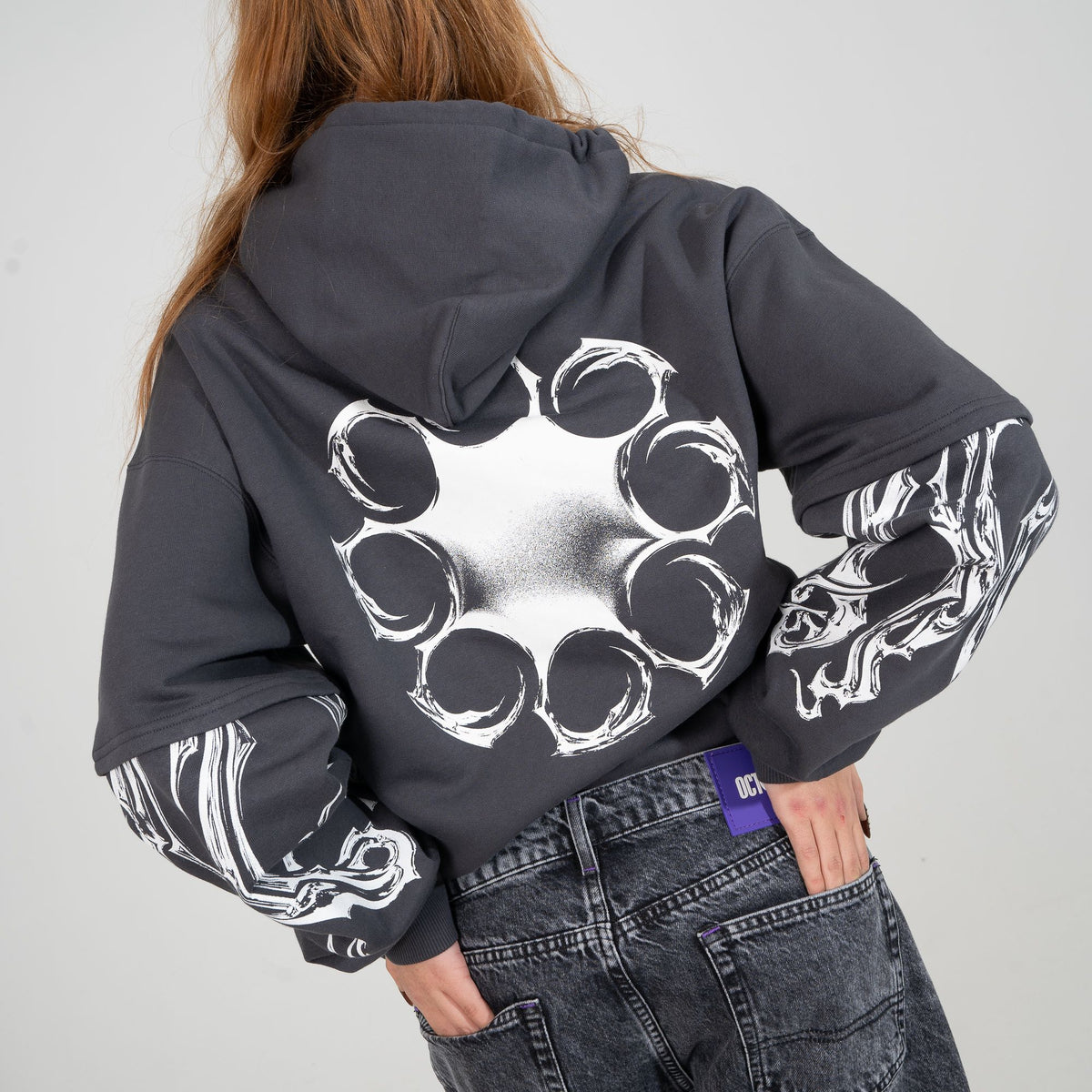 BLADE OVER HOODIE BY LUCA DEVINU ASPHALT