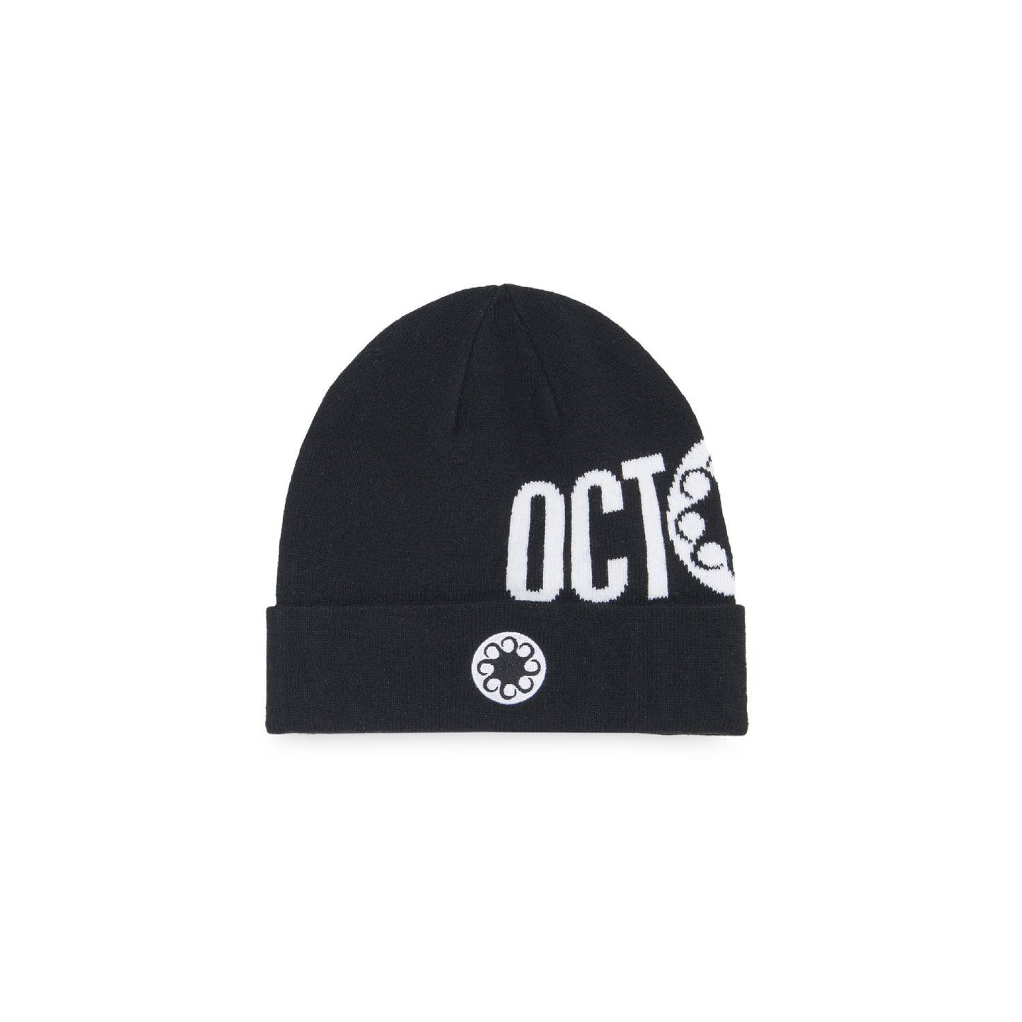 OCTOPUS LOGO BEANIE WHITE BLACK