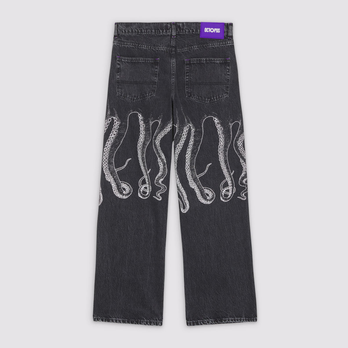 OCTOPUS OUTLINE LOOSE DENIM DARK GREY