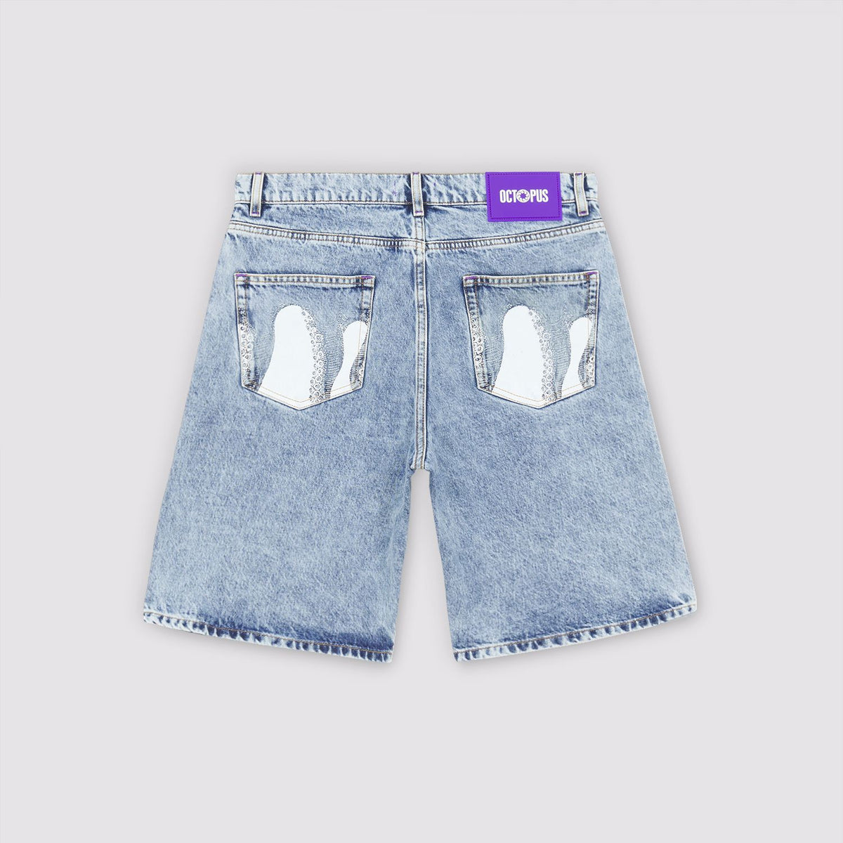 OCTOPUS POCKET REG SHORTS BLUE BLEACH