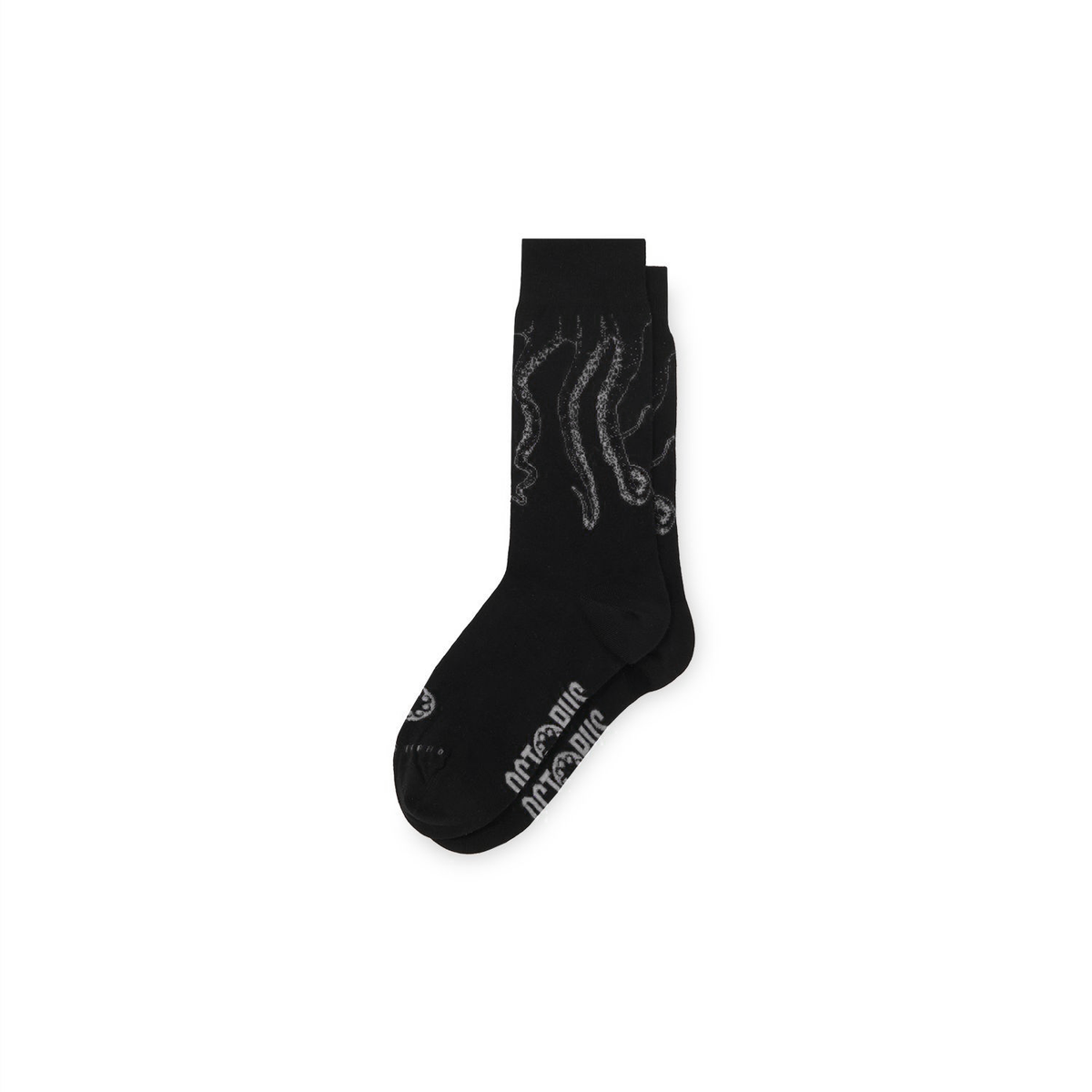 OCTOPUS OUTLINE SOCKS WHITE BLACK