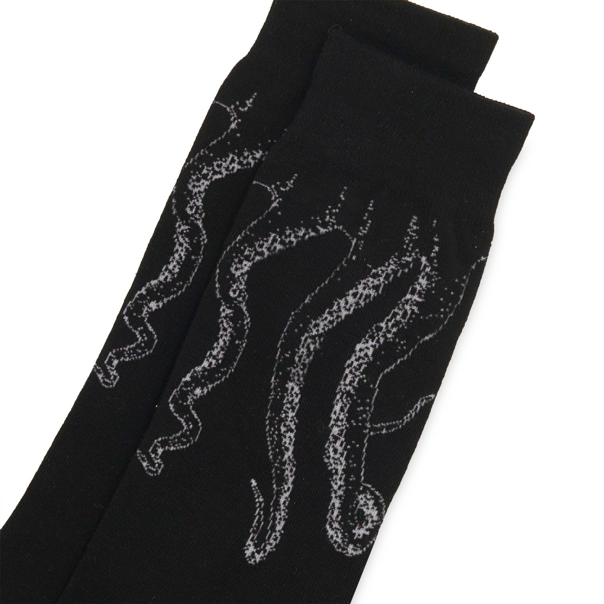 OCTOPUS OUTLINE SOCKS WHITE BLACK