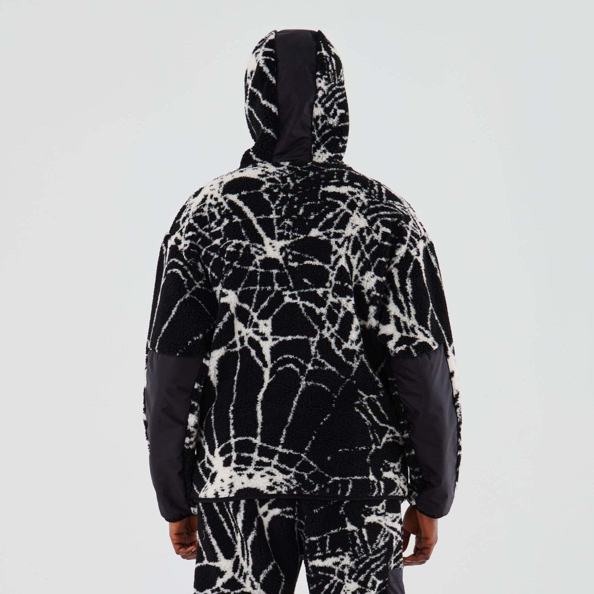 WEB FUR ZIP HOODIE BLACK IUTER €190.0