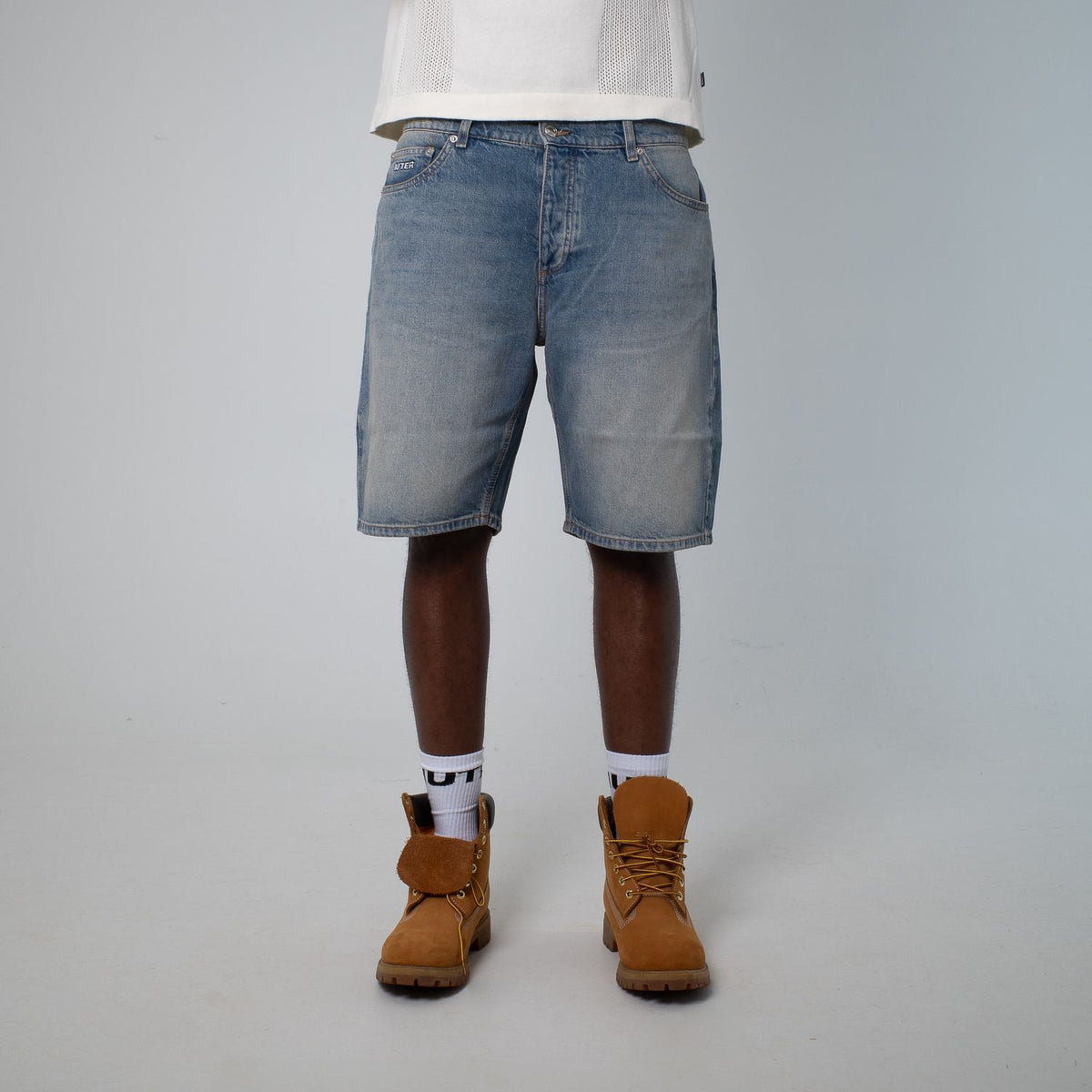 LOOSE DENIM SHORTS MEDIUMBLUE