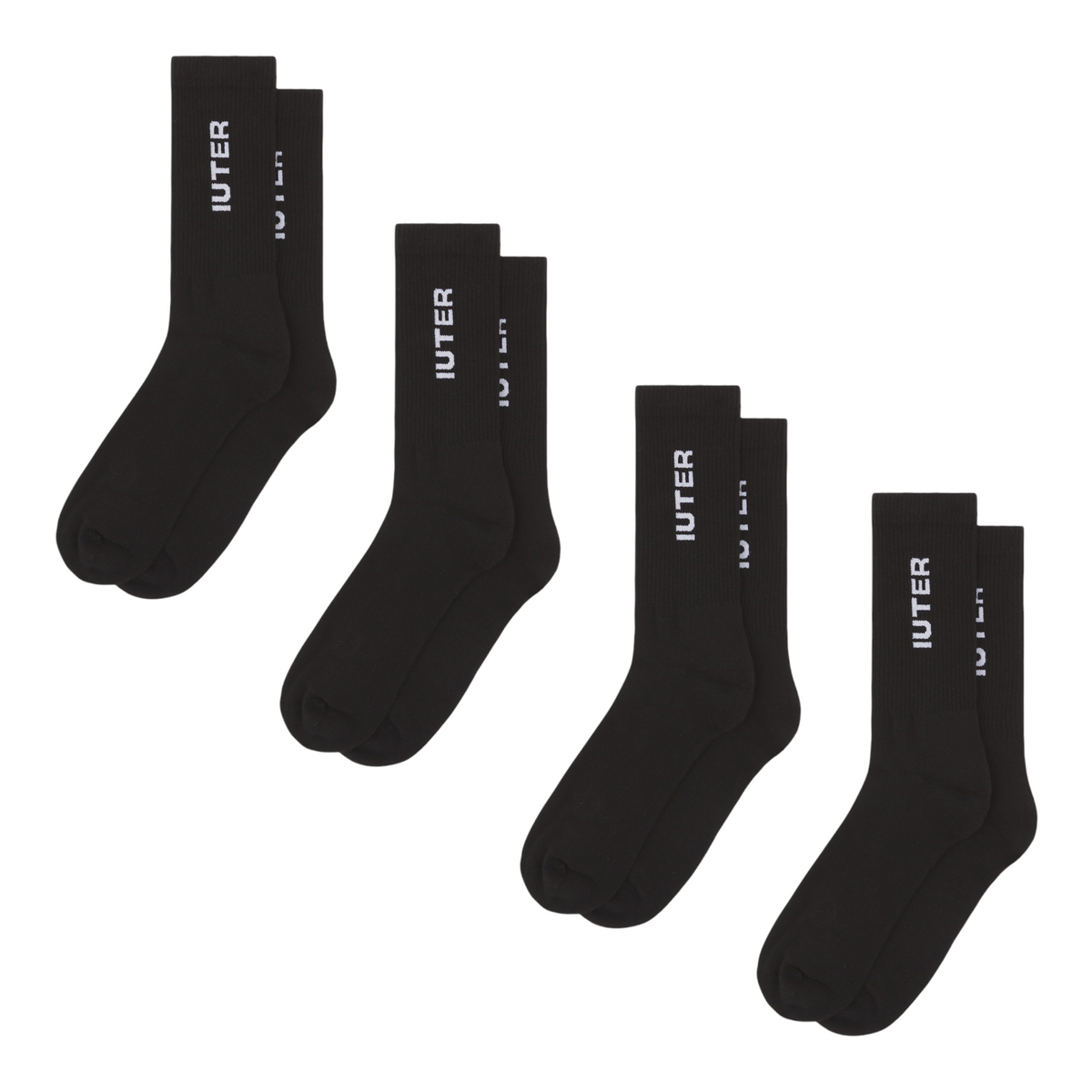 4 PZ TENNIS SOCKS - PACK BLACK