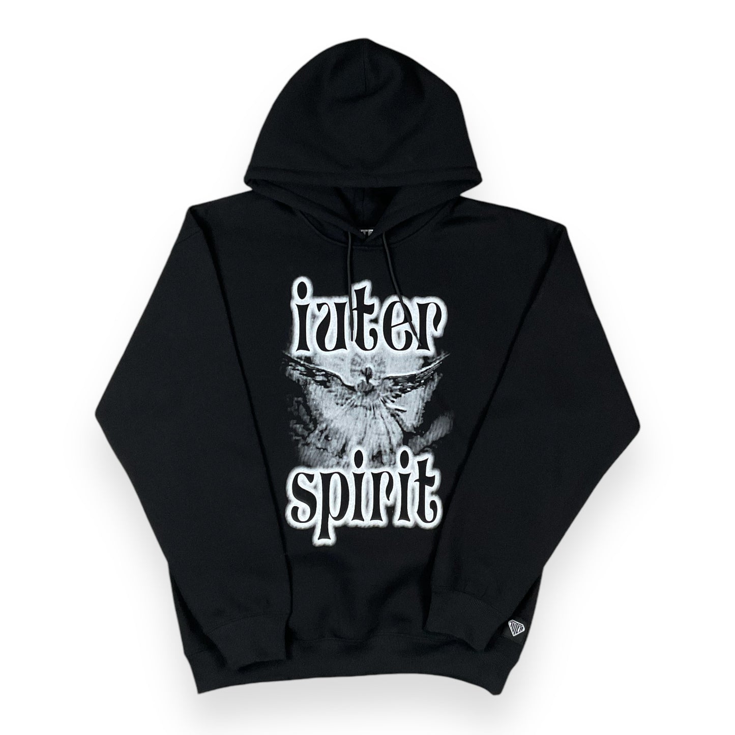 PRINTED HOODIE REGULAR SPIRIT BLACK