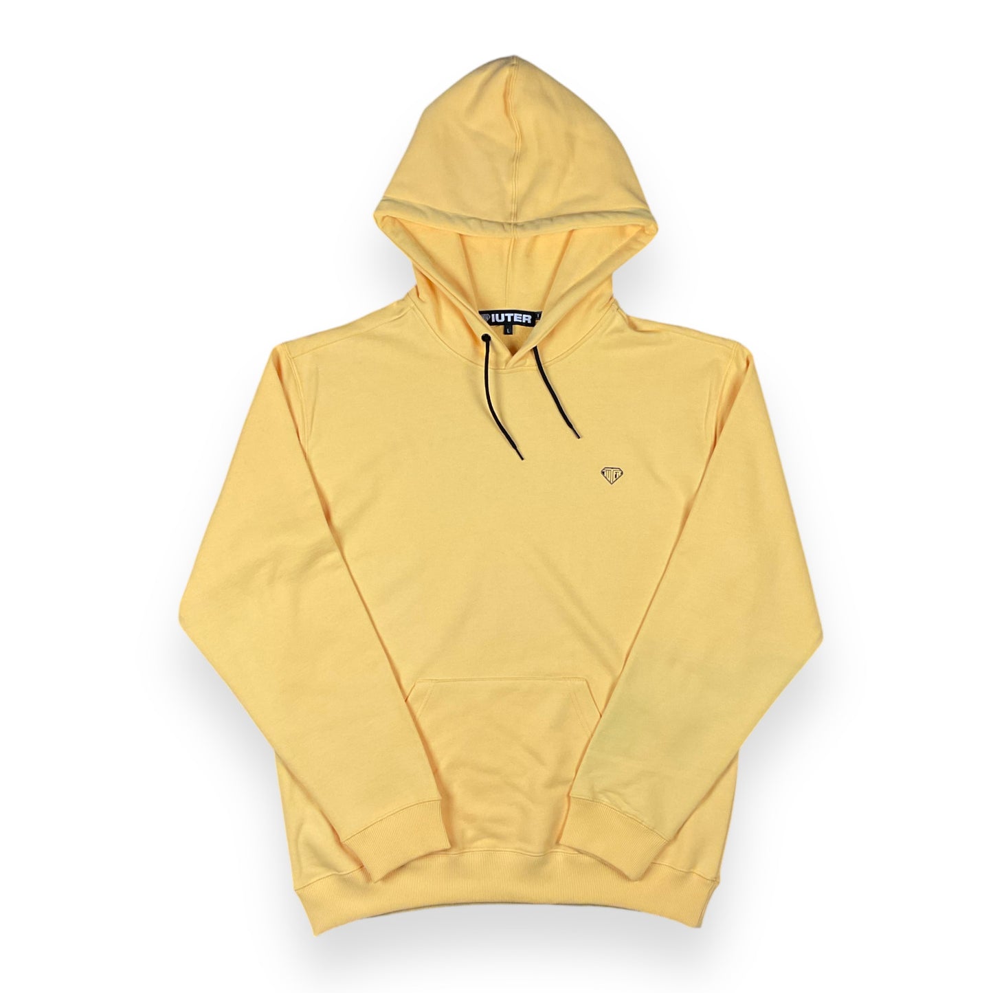 MINI LOGO HOODIE LOOSE UNBRUSHED CANARY