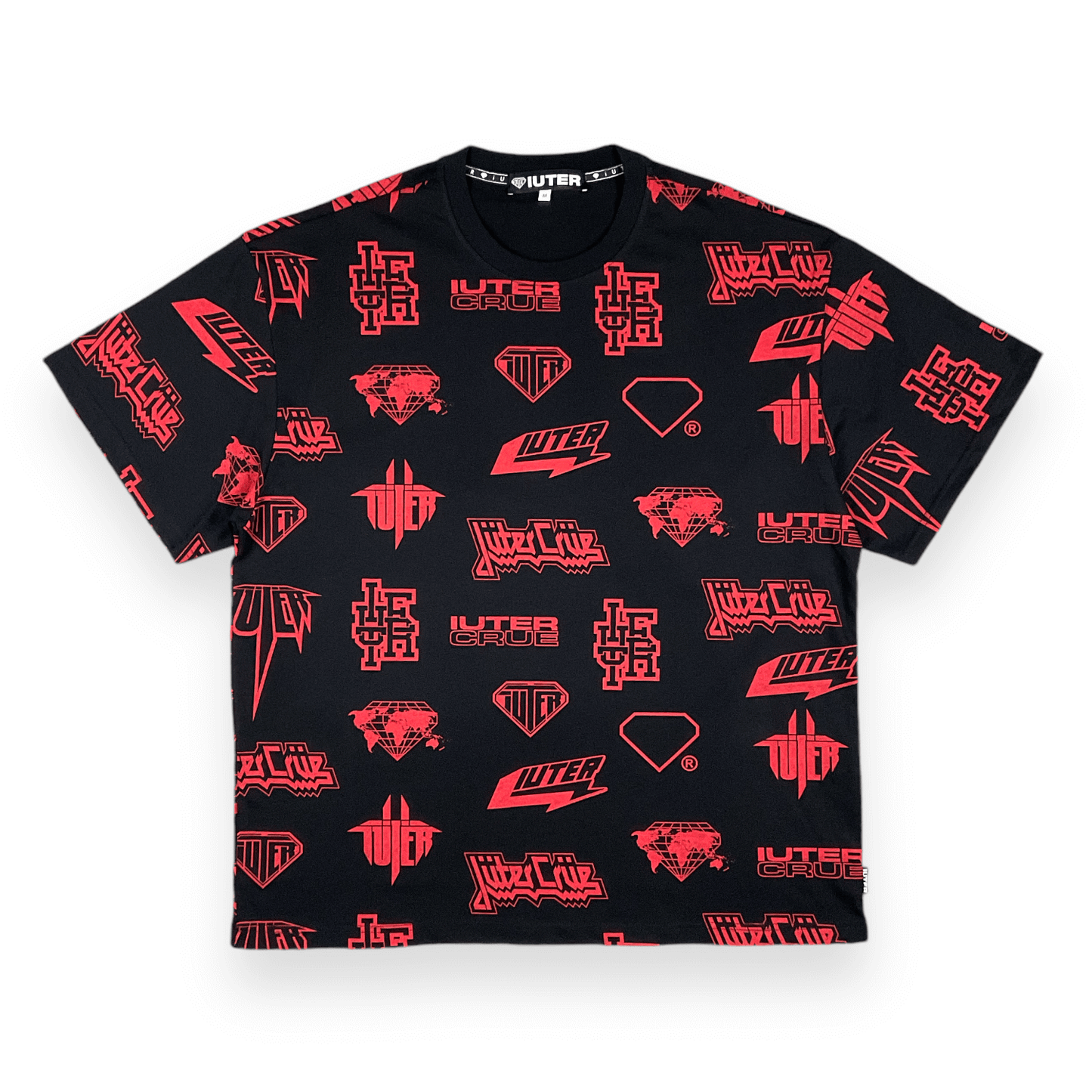 ALLOVER T-SHIRT LOOSE HORNSRED BLACK IUTER €18.0