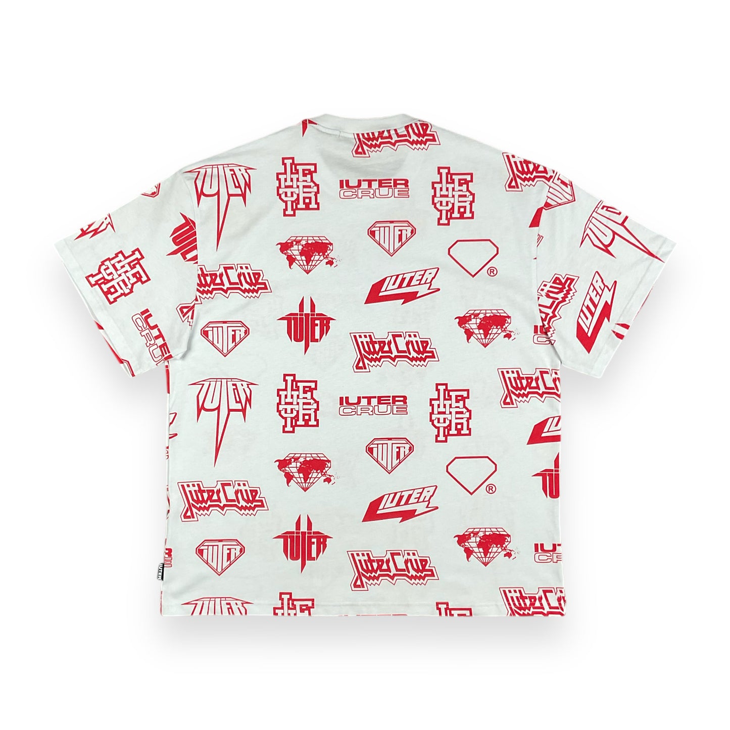 ALLOVER T-SHIRT LOOSE HORNSRED WHITE