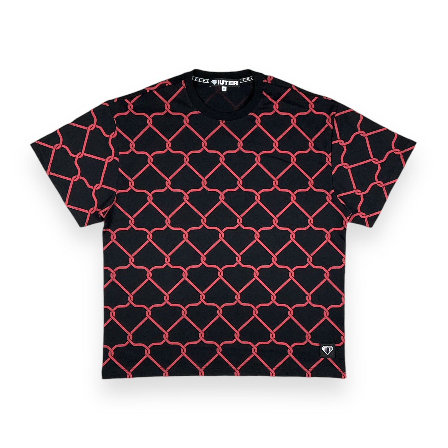 ALLOVER T-SHIRT LOOSE NETRED BLACK